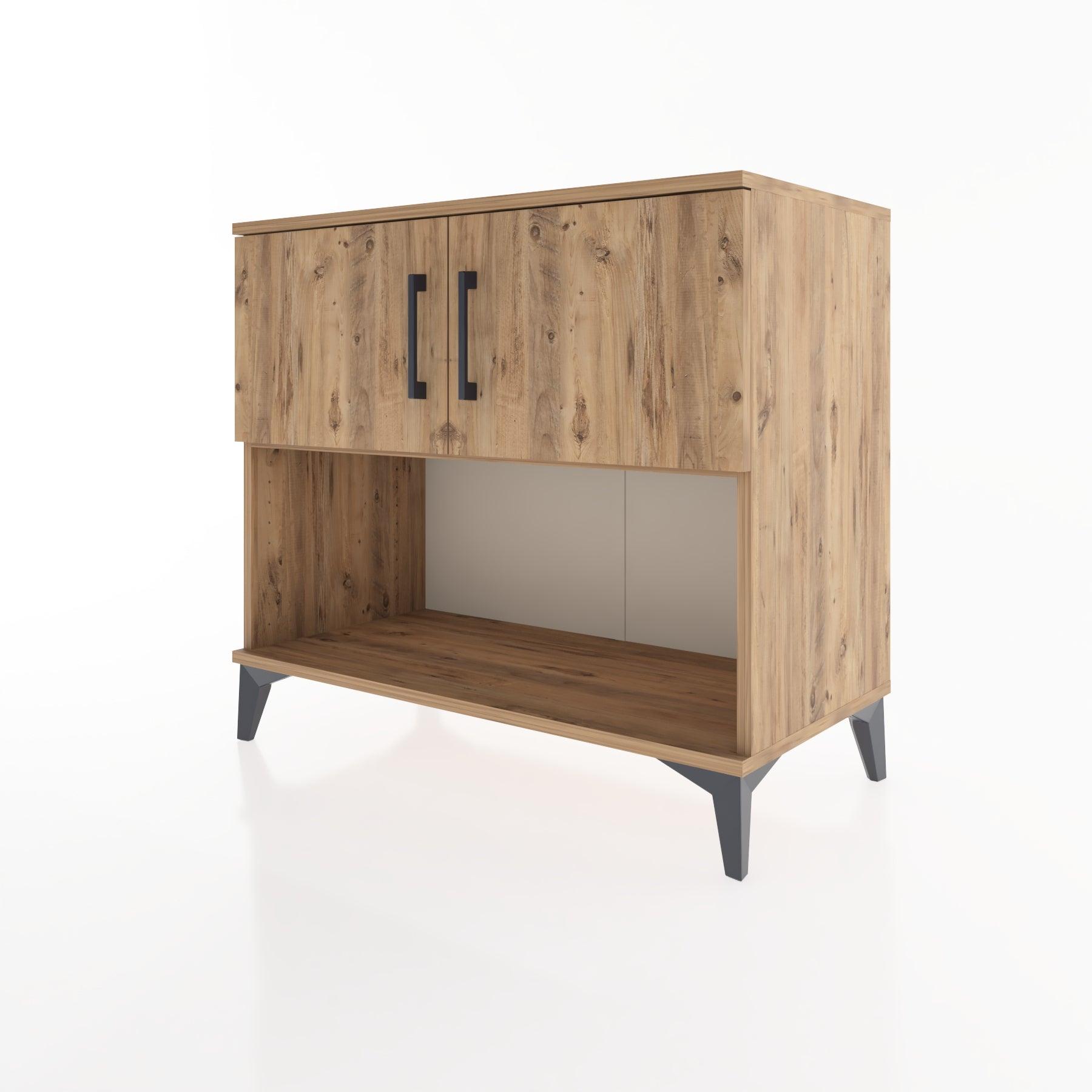 Woodntry Modüler Şifonyer Çam 88x44x68 cm Kapaklı ve Raflı KR30-3