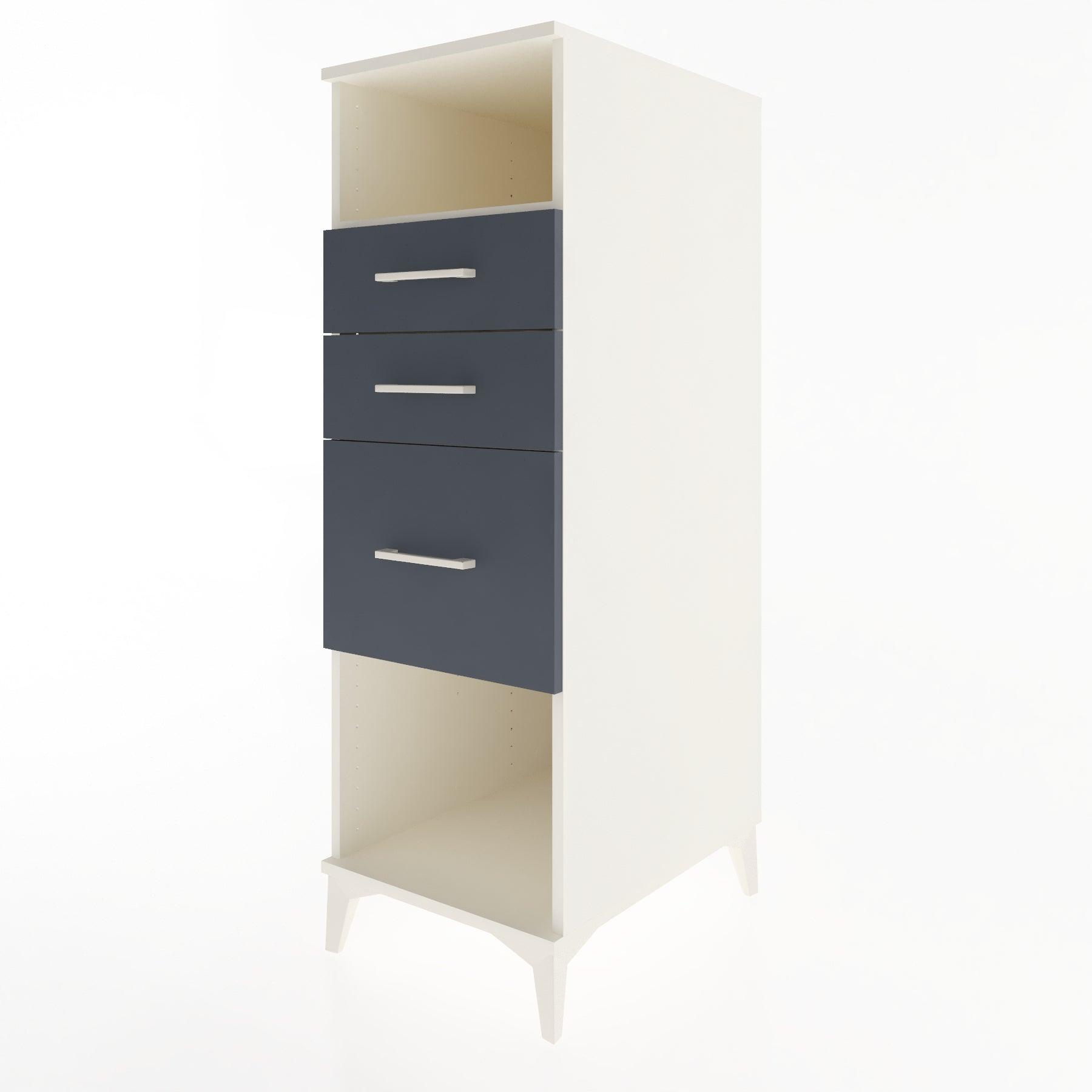 Woodntry Modular Cabinet Moonstone 44x30x122 cm with Drawers and Shelves CR31-1