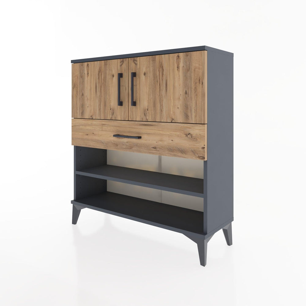 Woodntry Modüler Şifonyer Antrasit 88x30x84 cm Fonksiyonel F31-2