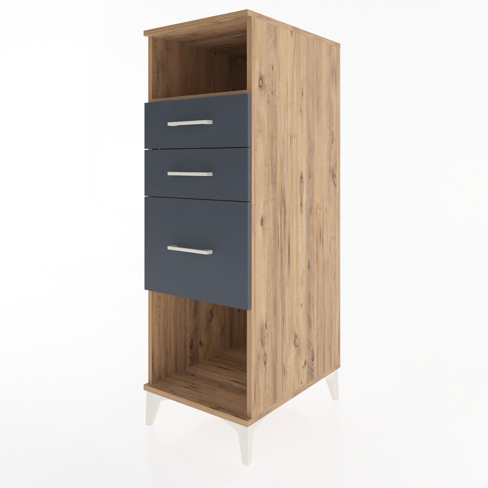 Woodntry Modular Cabinet Pine 44x59x122 cm with Drawers and Shelves CR81-3