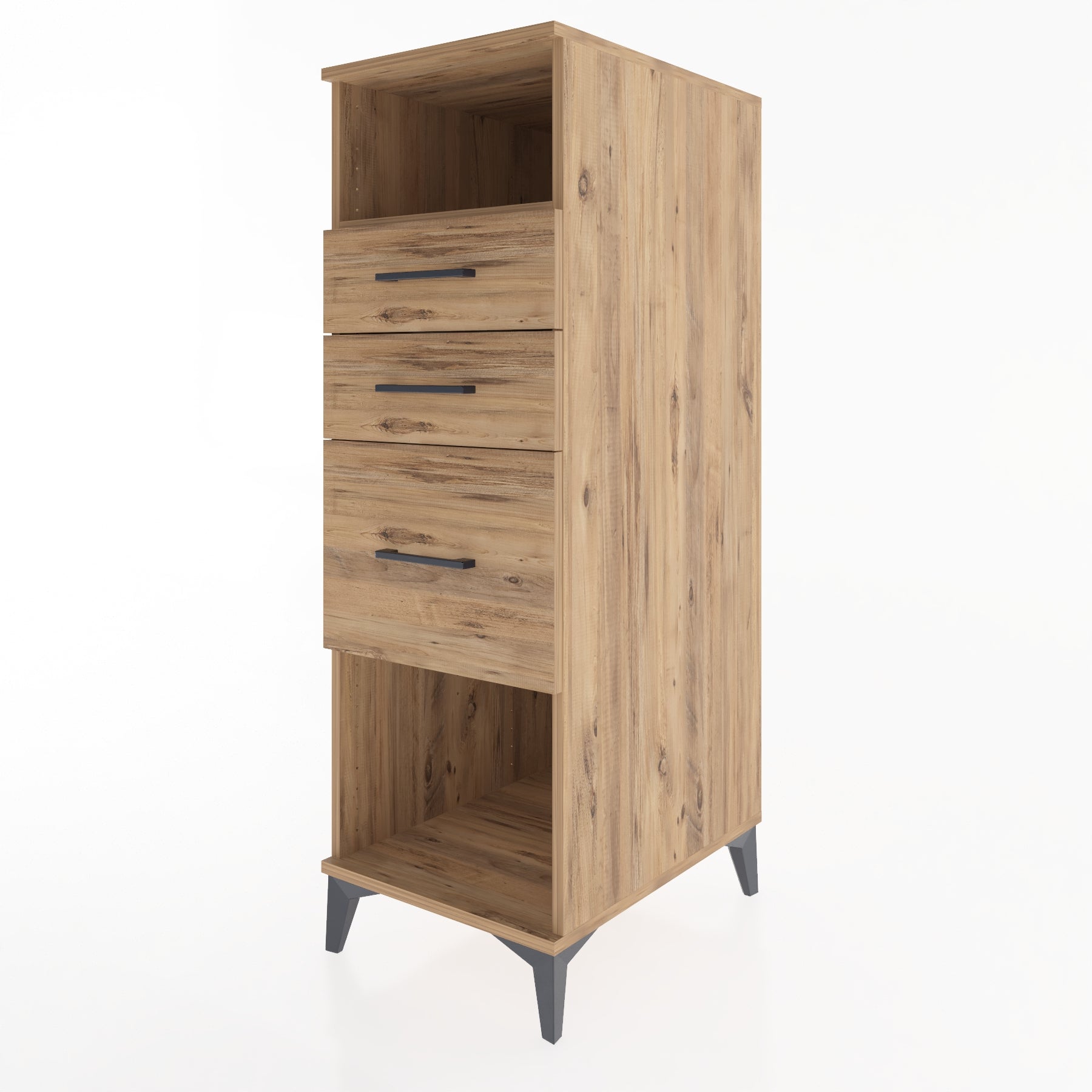 Woodntry Modular Cabinet Pine 44x59x122 cm with Drawers and Shelves CR81-3