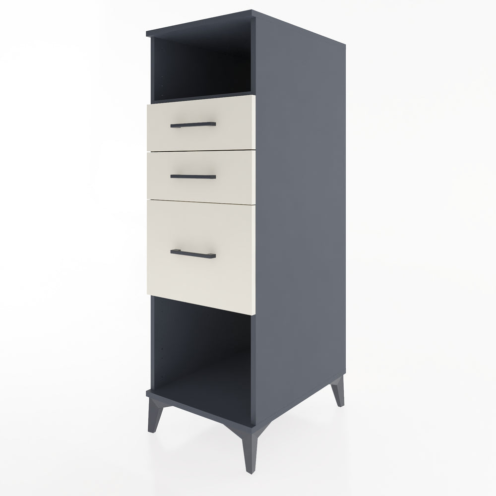 Woodntry Modular Cabinet Anthracite 44x59x122 cm with Drawers and Shelves CR31-2