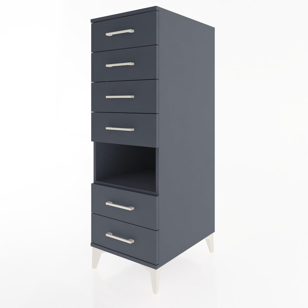 Woodntry Modular Cabinet Anthracite 44x59x122 cm with Drawers and Shelves CR131-2