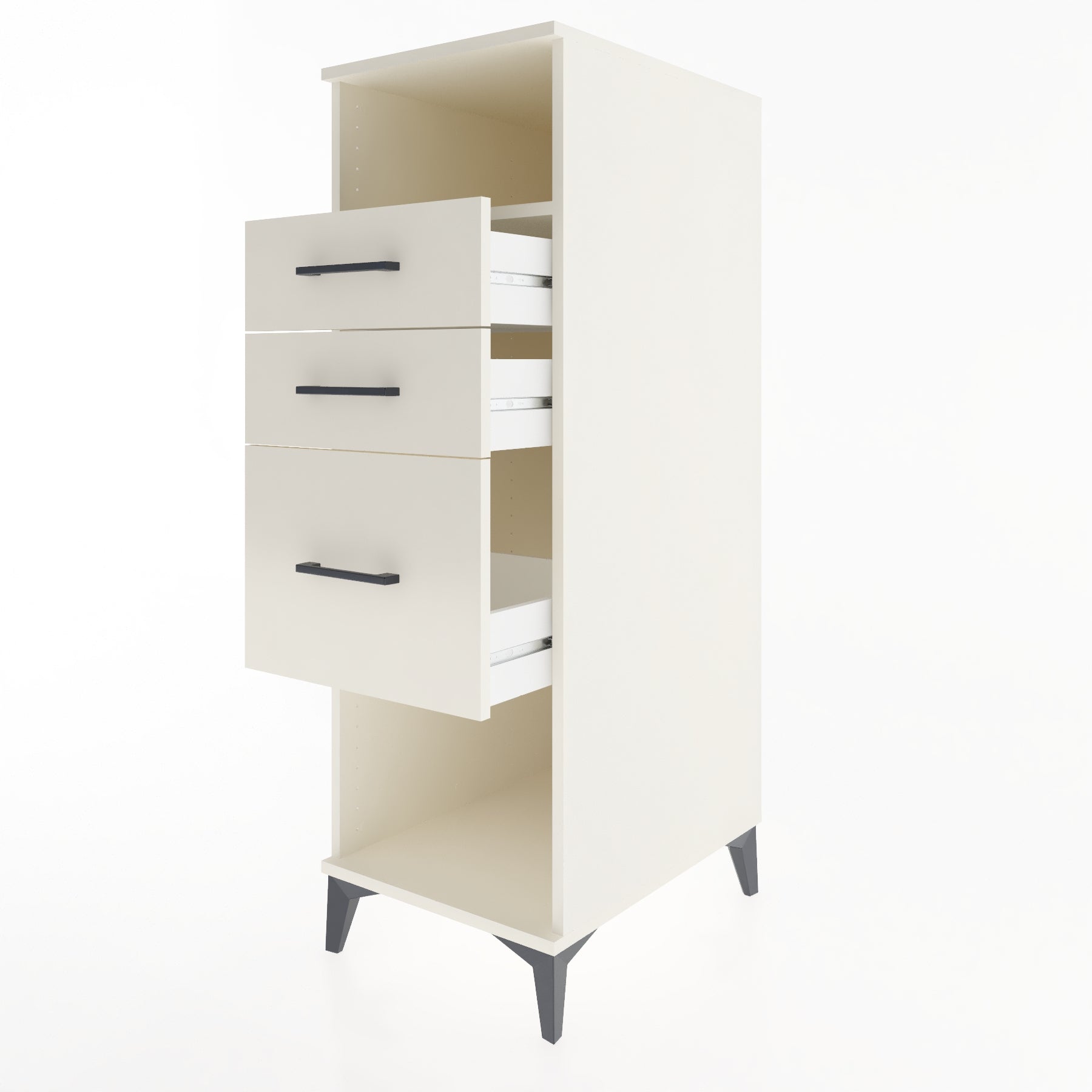 Woodntry Modular Cabinet Moonstone 44x59x122 cm with Drawers and Shelves CR81-1