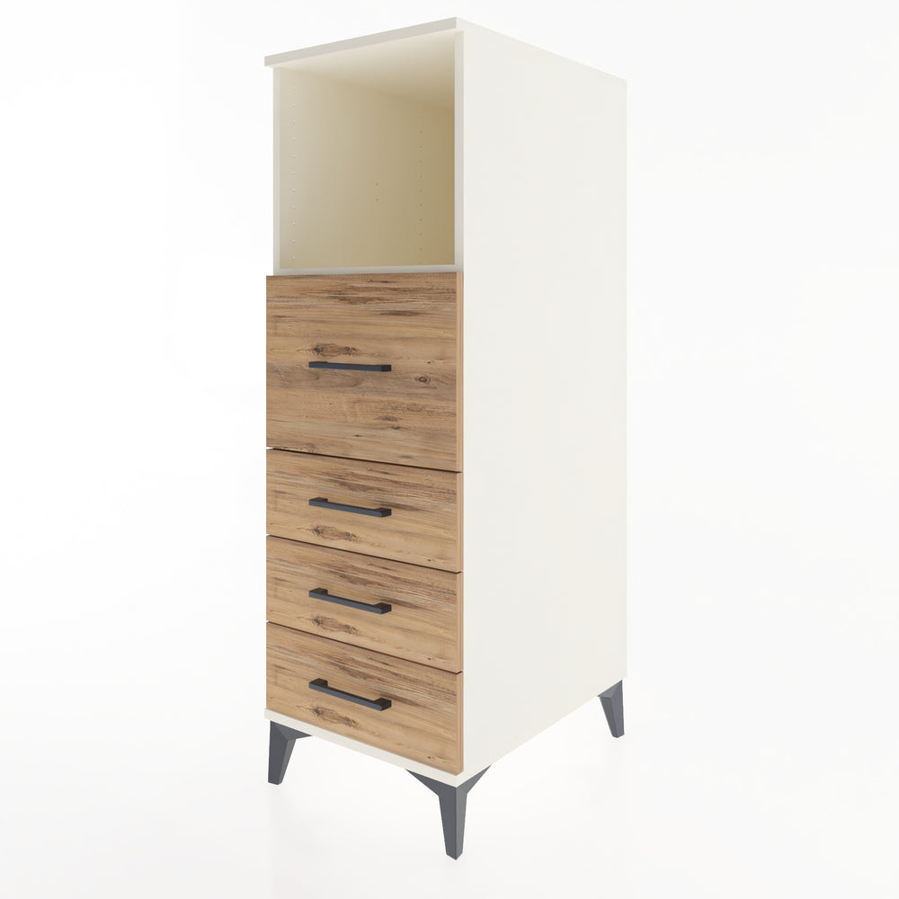 Woodntry Modular Cabinet Moonstone 44x59x122 cm with Drawers and Shelves CR82-1