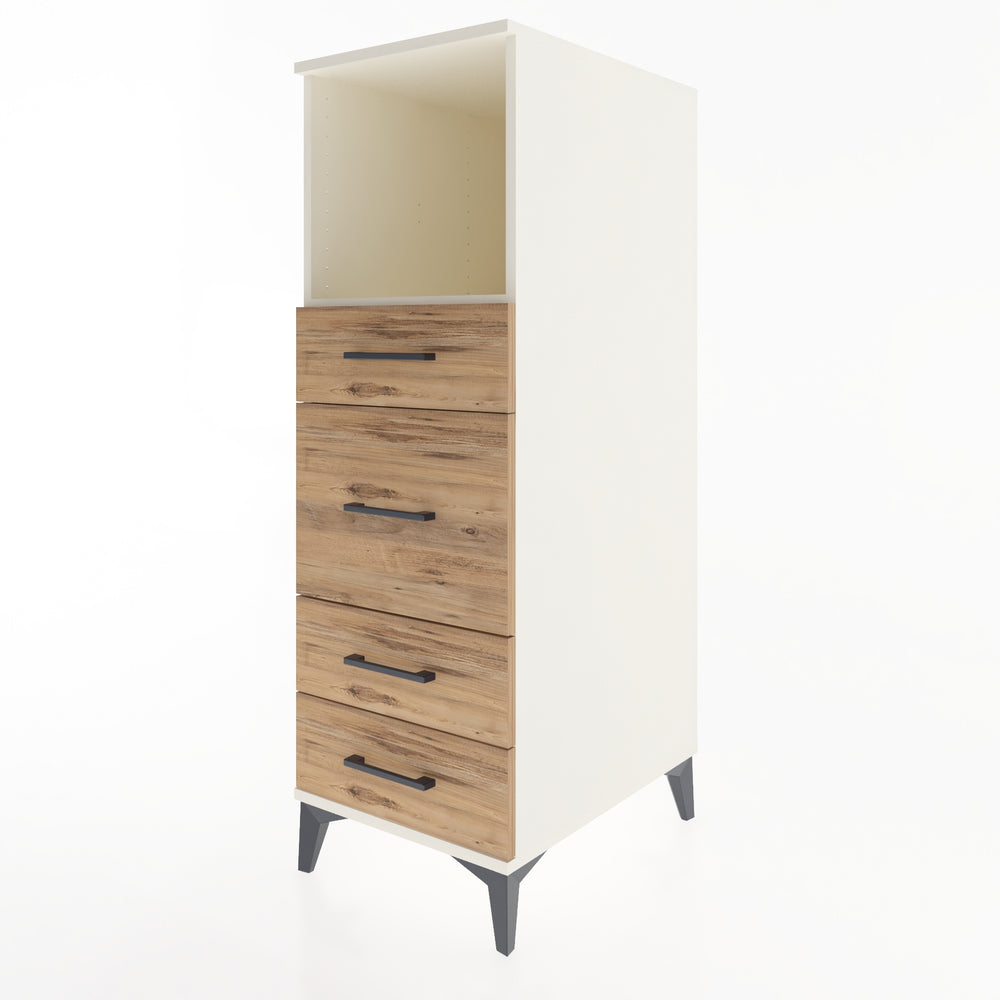 Woodntry Modular Cabinet Moonstone 44x59x122 cm with Drawers and Shelves CR83-1