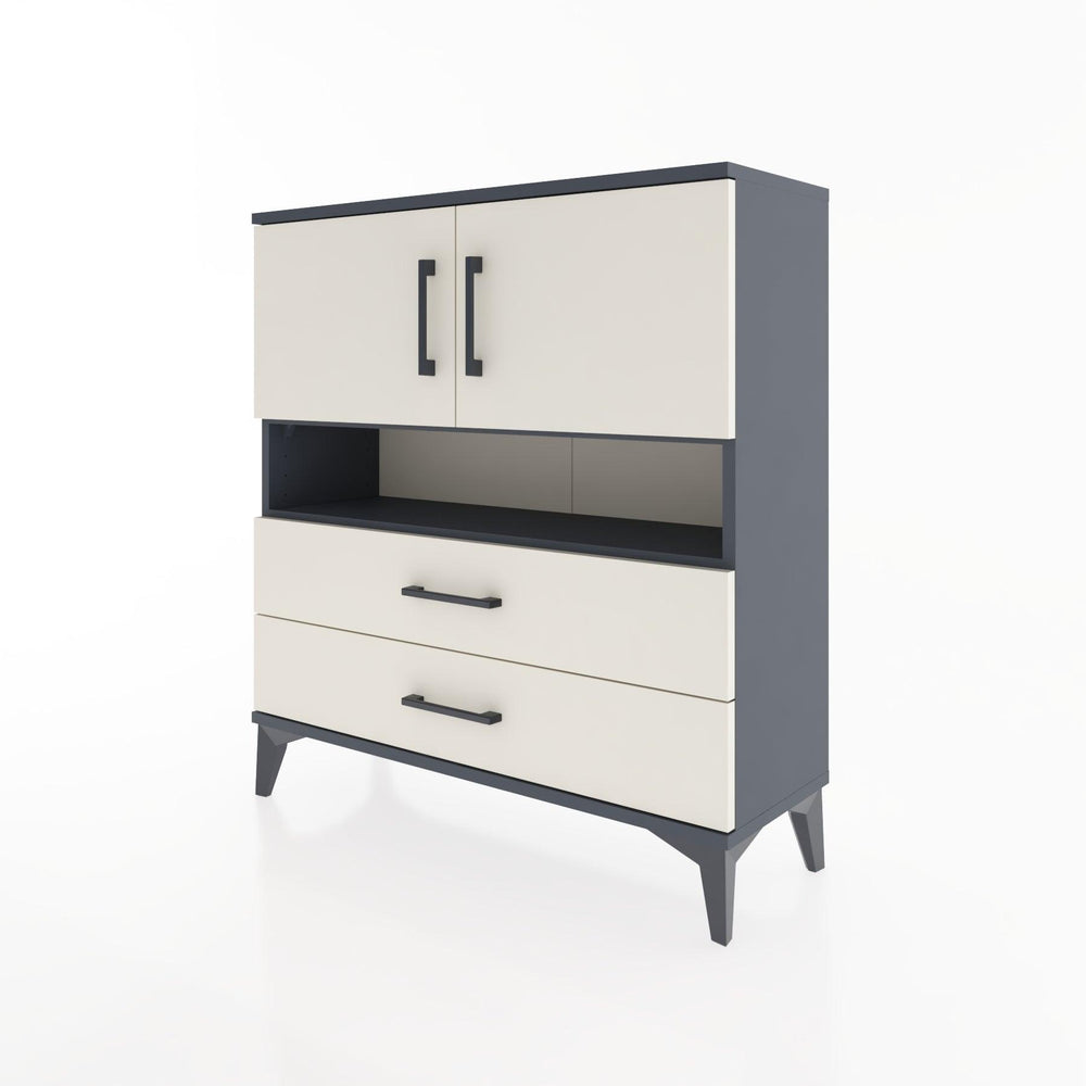 Woodntry Modüler Şifonyer Antrasit 88x30x84 cm Fonksiyonel F33-2