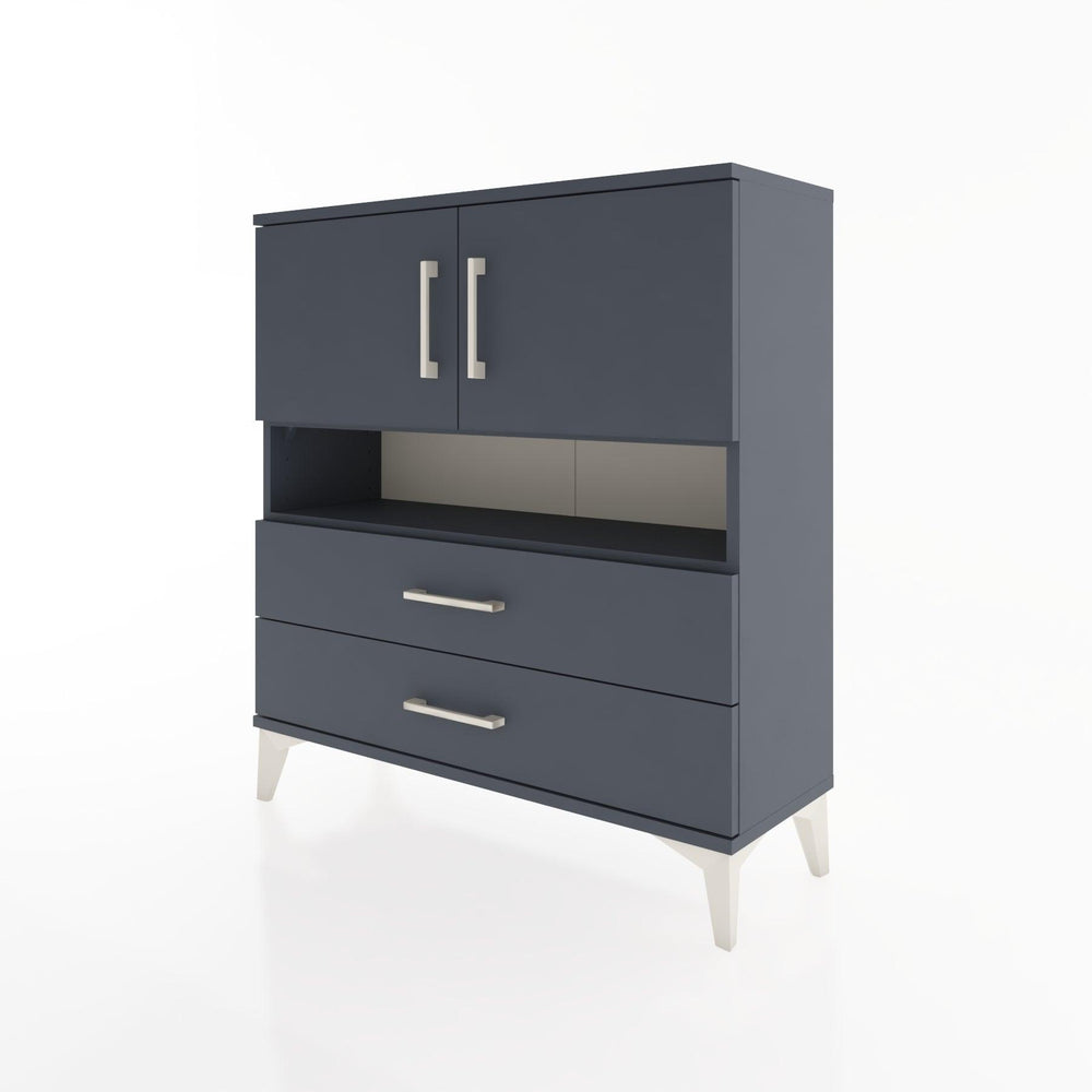 Woodntry Modüler Şifonyer Antrasit 88x30x84 cm Fonksiyonel F33-2