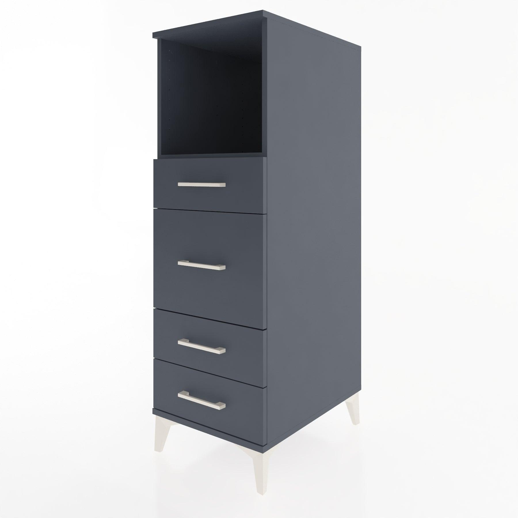 Woodntry Modular Cabinet Anthracite 44x30x122 cm with Drawers and Shelves CR83-2