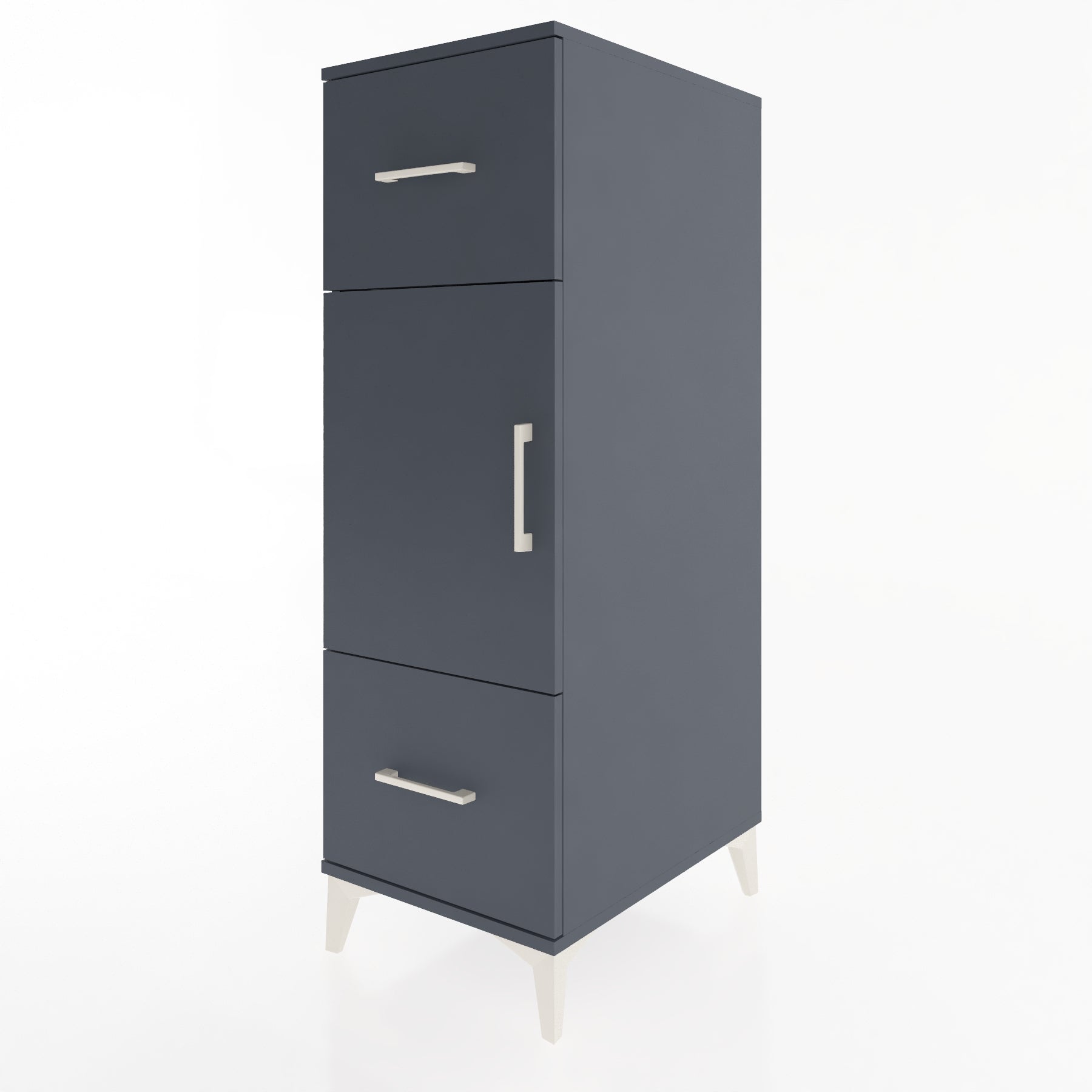 Woodntry Modular Cabinet Anthracite 44x59x122 cm with Doors and Drawers KC33-2
