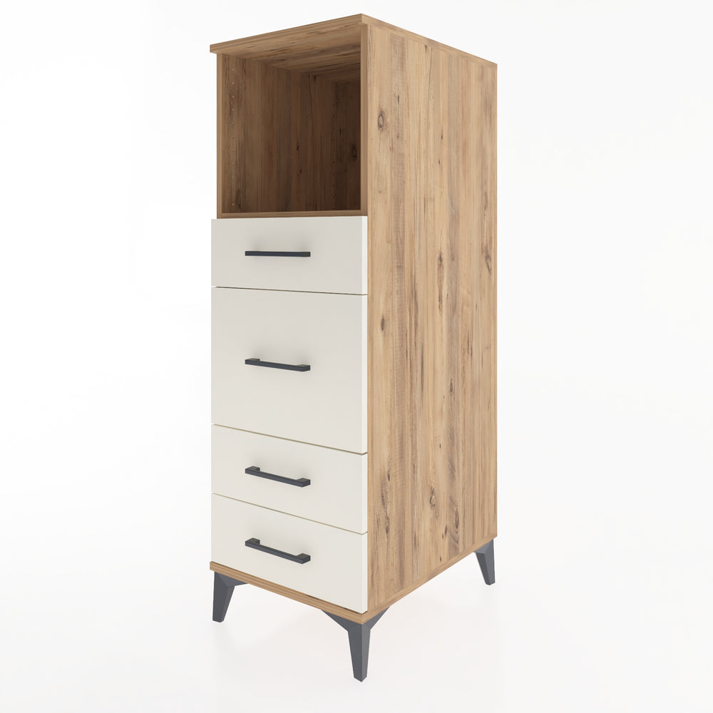 Woodntry Modüler Dolap Çam 44x59x122 cm Çekmeceli ve Raflı CR83-3