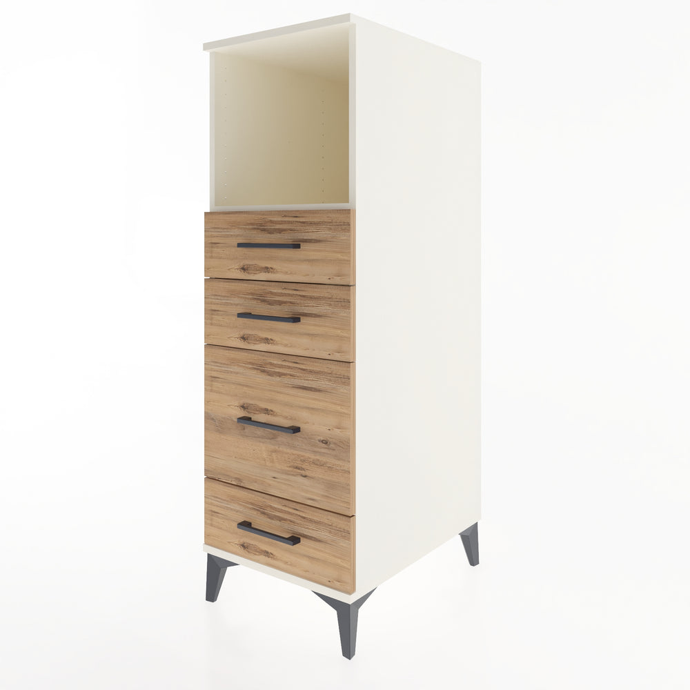 Woodntry Modular Cabinet Moonstone 44x59x122 cm with Drawers and Shelves CR84-1