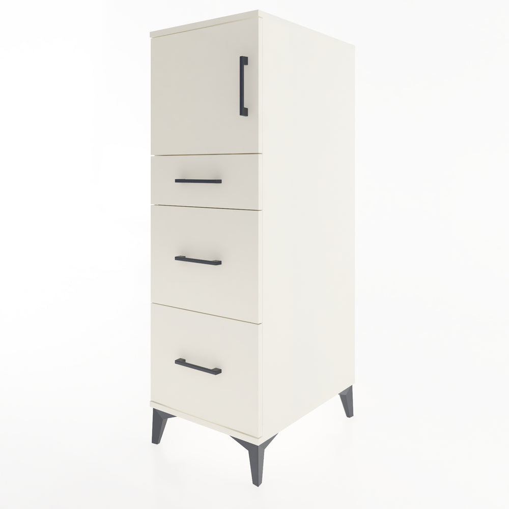 Woodntry Modüler Dolap Aytaşı 44x59x122 cm Kapaklı ve Çekmeceli KC34-1