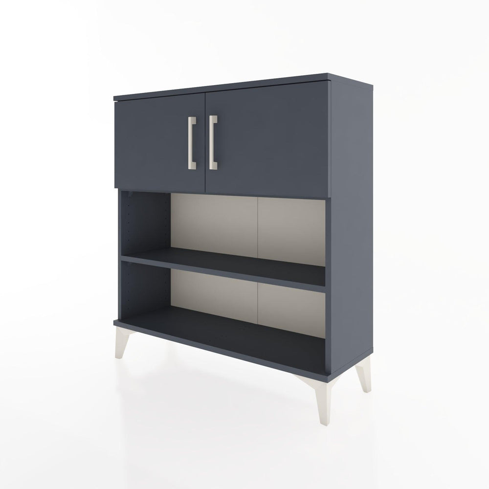 Woodntry Modüler Şifonyer Antrasit 88x30x84 cm Kapaklı ve Raflı KR34-2