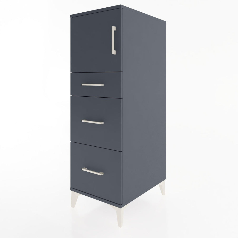 Woodntry Modular Cabinet Anthracite 44x30x122 cm with Doors and Drawers KC34-2