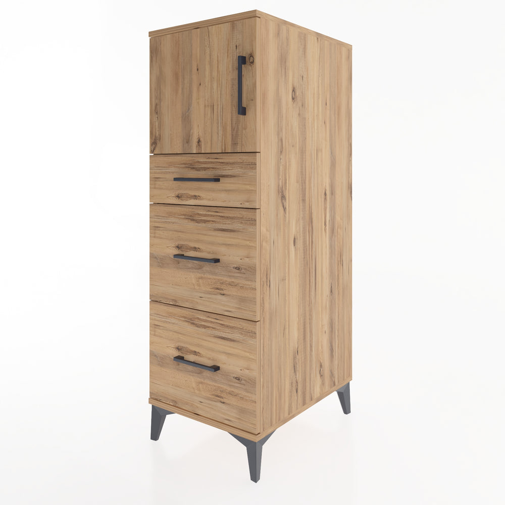 Woodntry Modular Cabinet Pine 44x59x122 cm with Doors and Drawers KC34-3