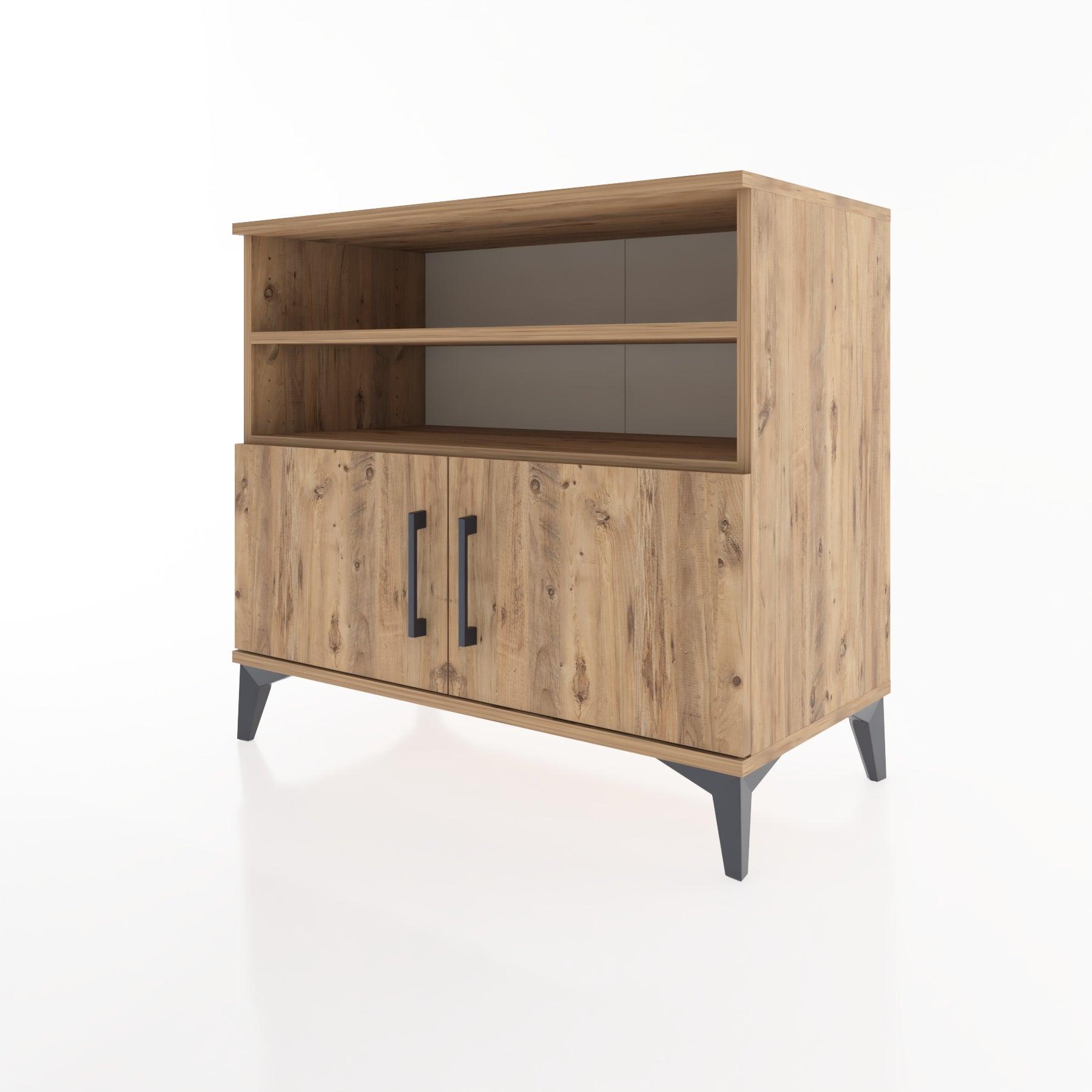 Woodntry Modüler Şifonyer Çam 88x44x68 cm Kapaklı ve Raflı KR34-3