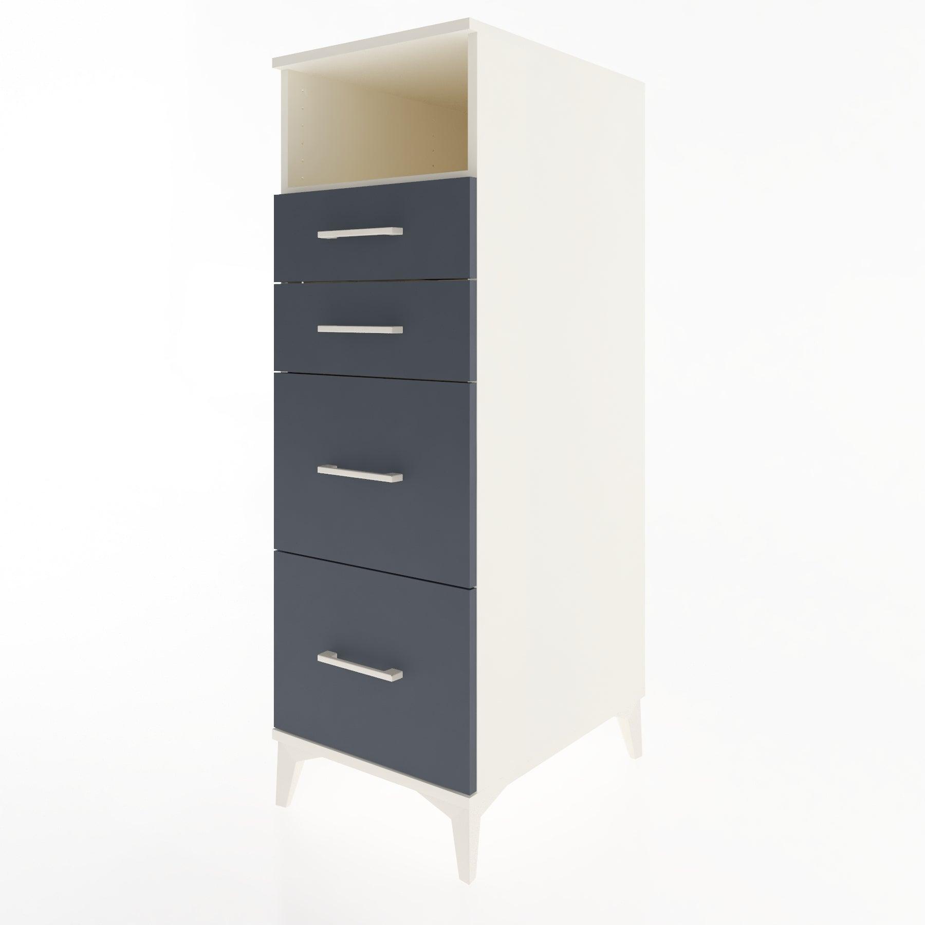 Woodntry Modular Cabinet Moonstone 44x30x122 cm with Drawers and Shelves CR35-1