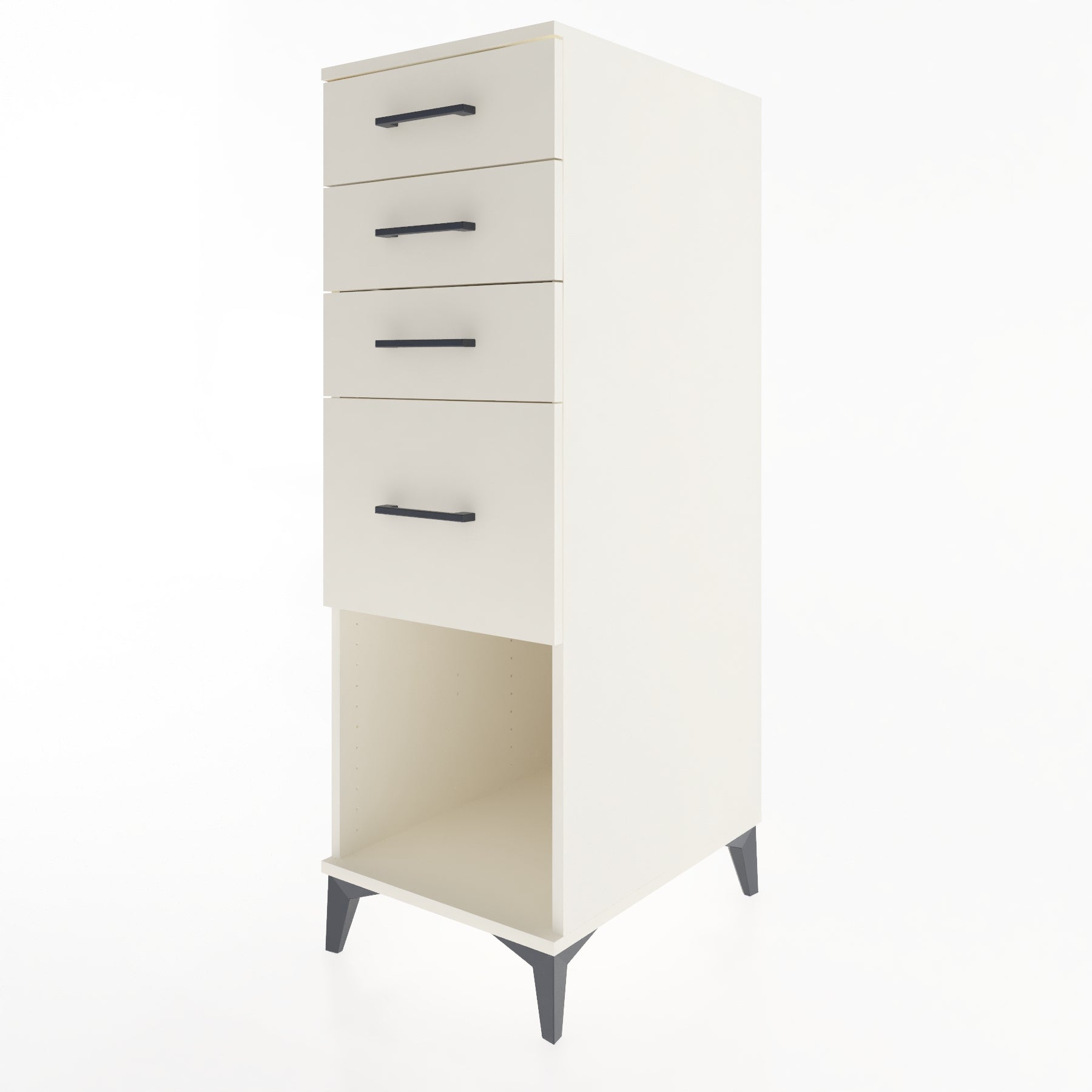 Woodntry Modular Cabinet Moonstone 44x59x122 cm with Drawers and Shelves CR85-1