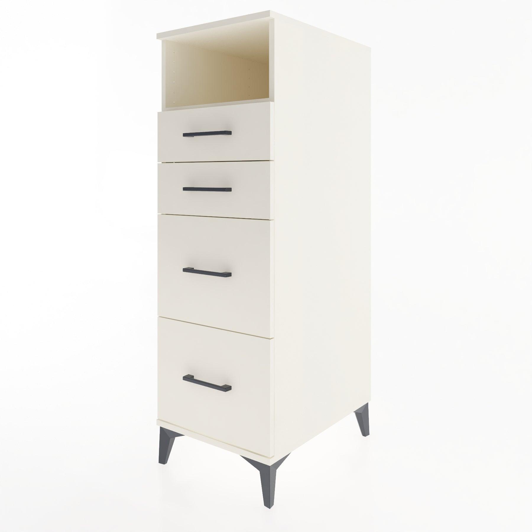 Woodntry Modular Cabinet Moonstone 44x30x122 cm with Drawers and Shelves CR35-1
