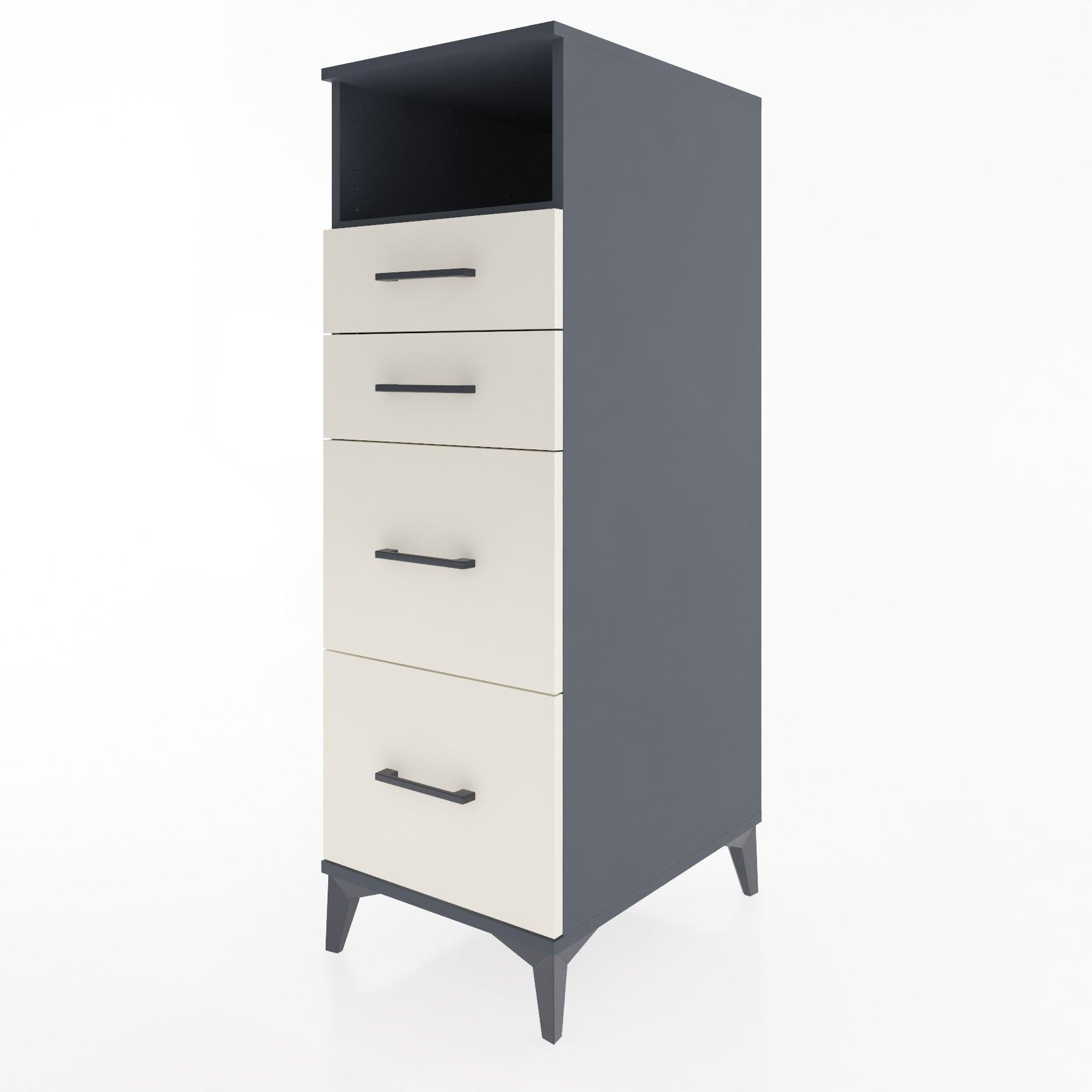 Woodntry Modular Cabinet Anthracite 44x30x122 cm with Drawers and Shelves CR35-2