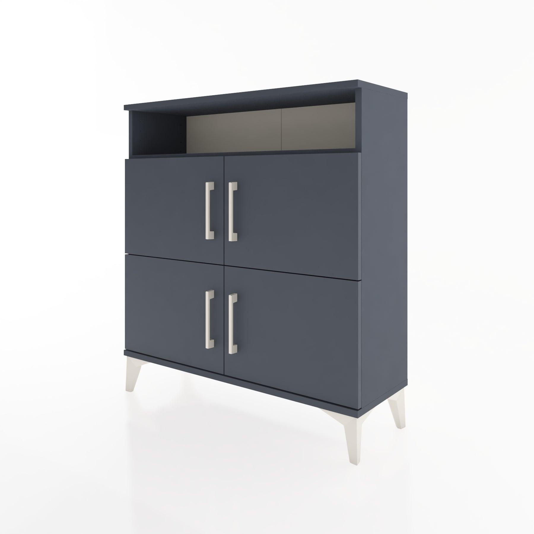 Woodntry Modular Dresser Anthracite 88x30x84 cm with Cover and Shelf KR35-2