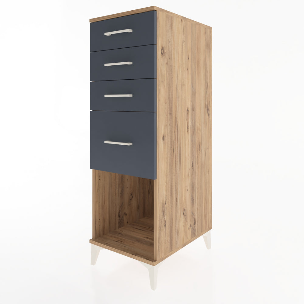 Woodntry Modular Cabinet Pine 44x59x122 cm with Drawers and Shelves CR85-3