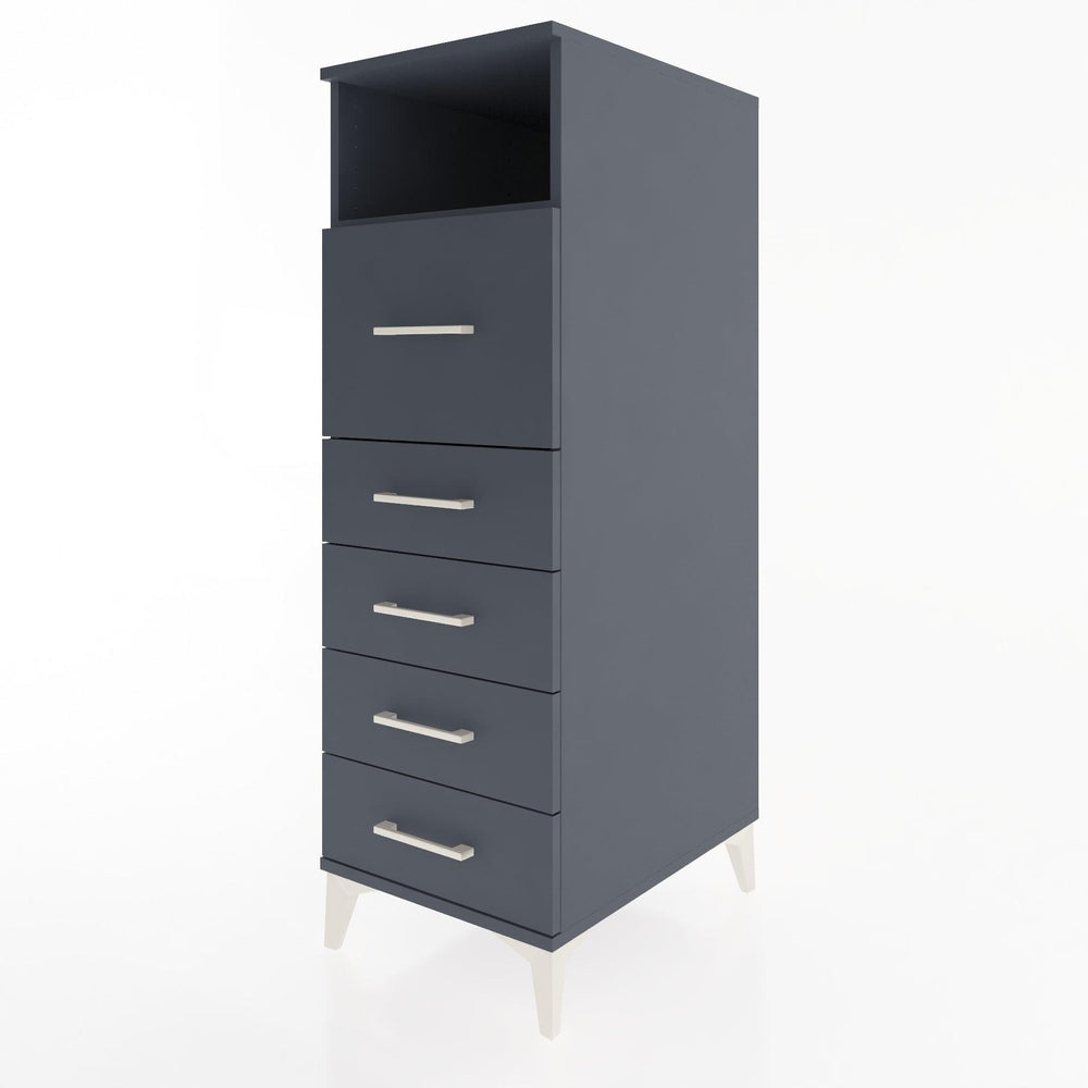 Woodntry Modular Cabinet Anthracite 44x30x122 cm with Drawers and Shelves CR86-2