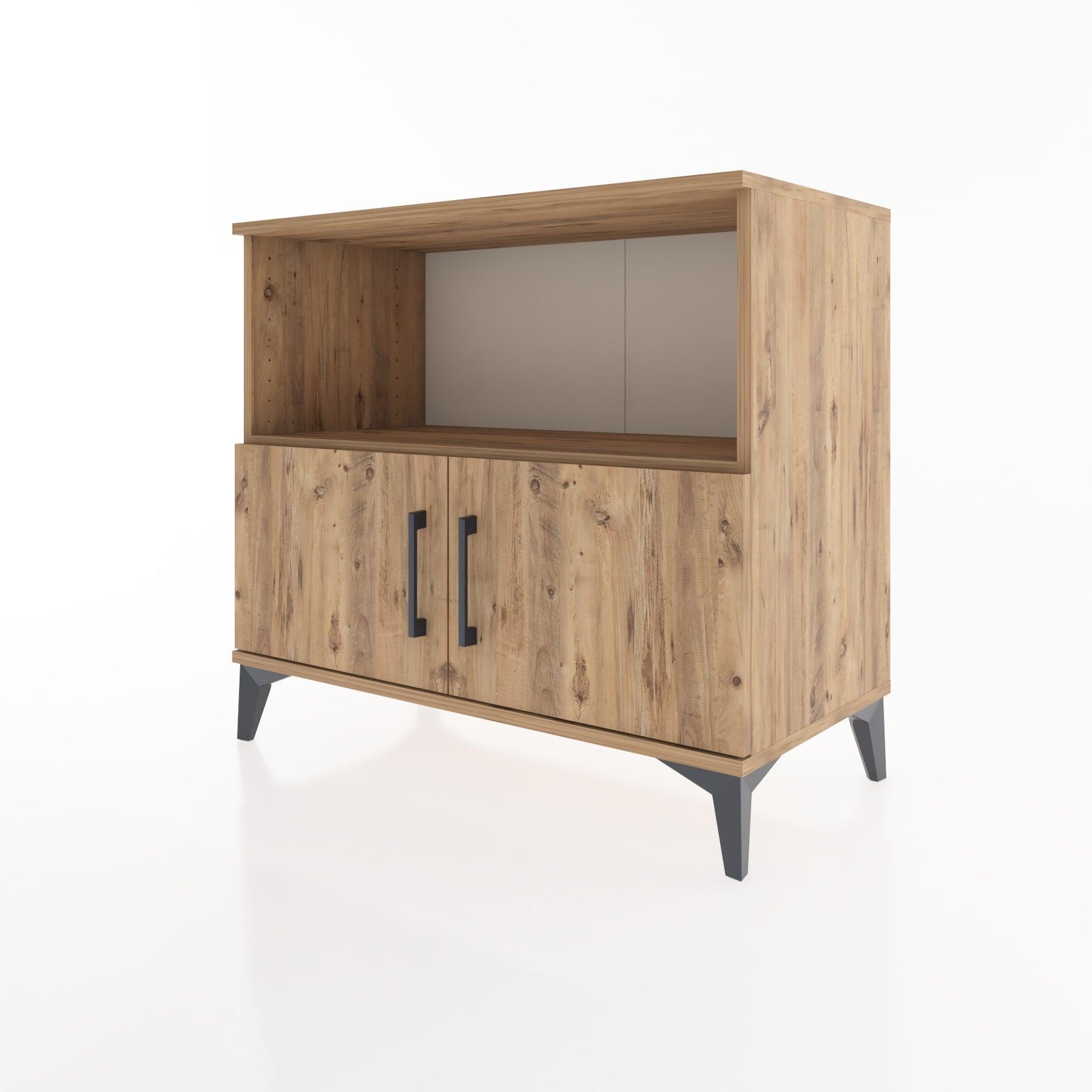 Woodntry Modüler Şifonyer Çam 88x44x68 cm Kapaklı ve Raflı KR36-3