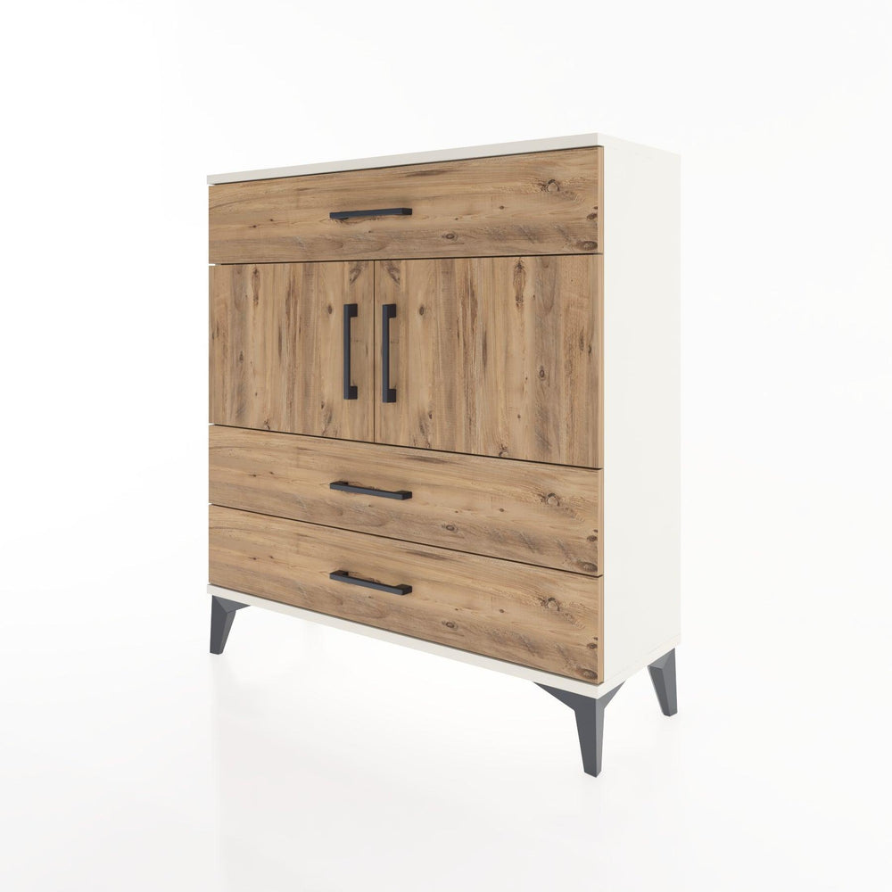 Woodntry Modüler Şifonyer Aytaşı 88x30x84 cm Kapaklı ve Çekmeceli KC37-1