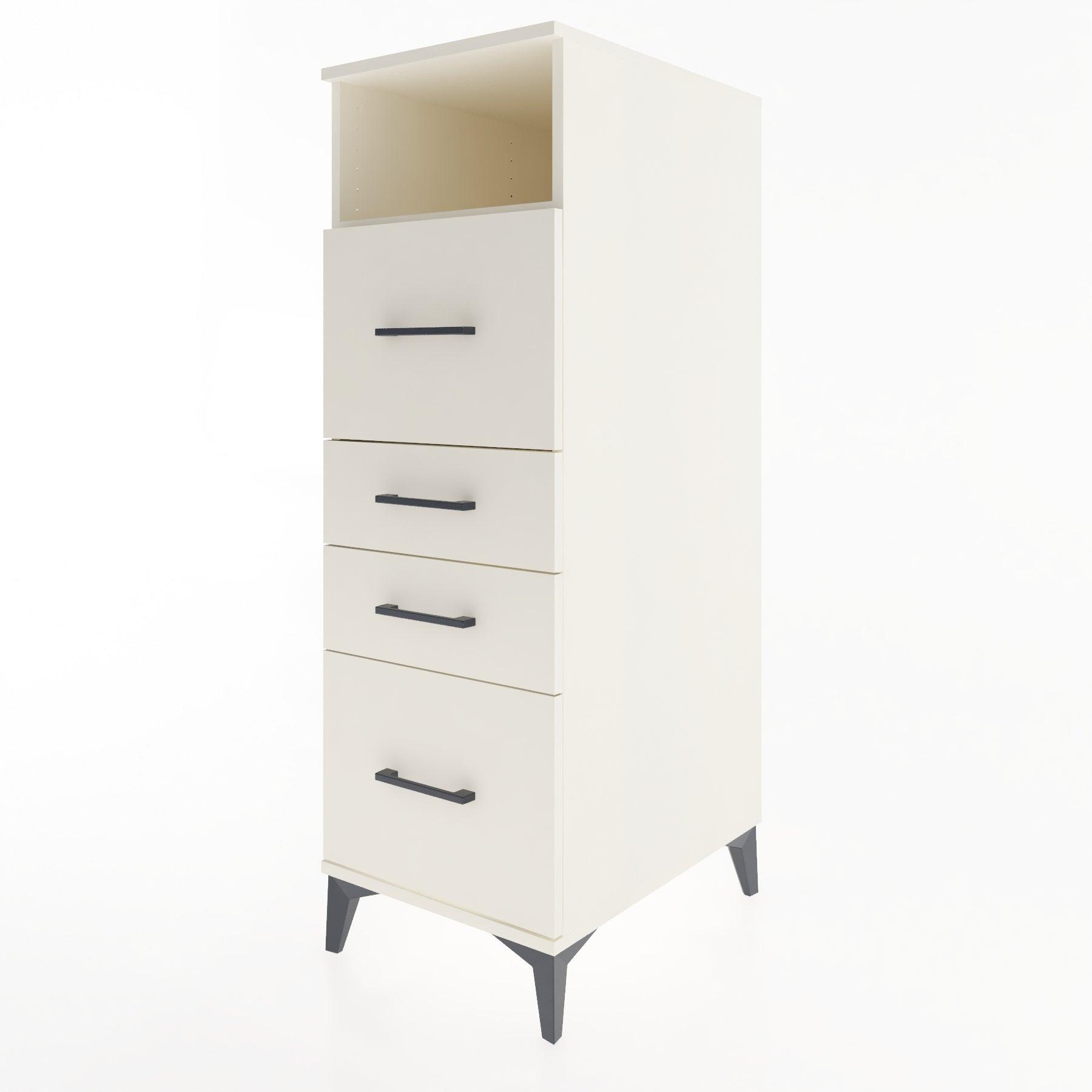 Woodntry Modular Cabinet Moonstone 44x30x122 cm with Drawers and Shelves CR37-1