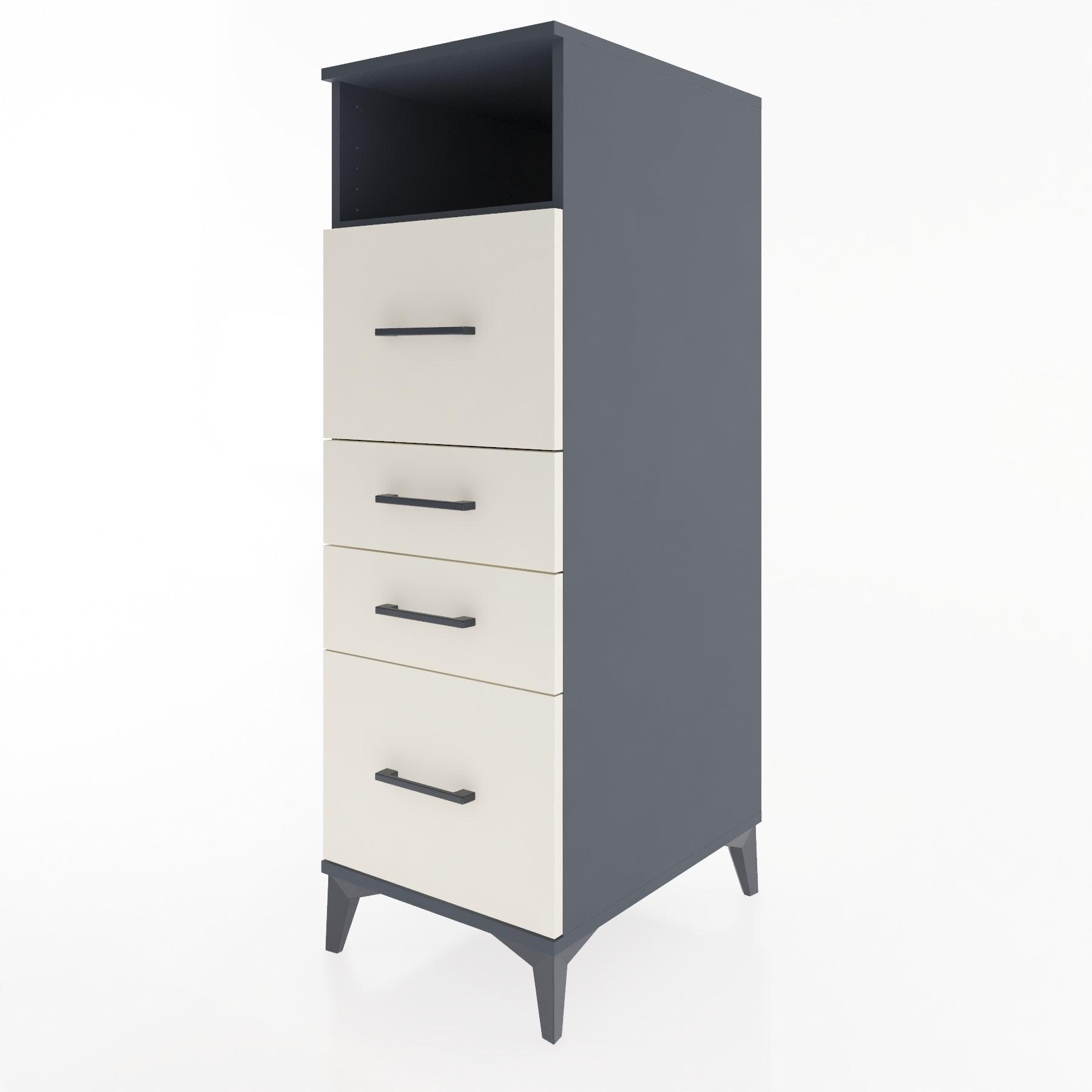 Woodntry Modular Cabinet Anthracite 44x30x122 cm with Drawers and Shelves CR37-2