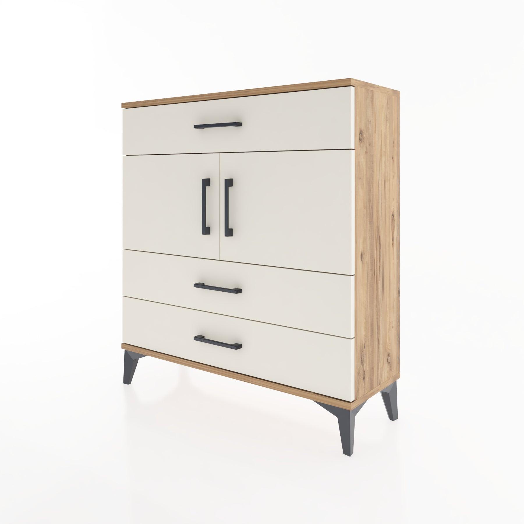 Woodntry Modular Dresser Pine 88x30x84 cm with Cover and Drawer KC37-3