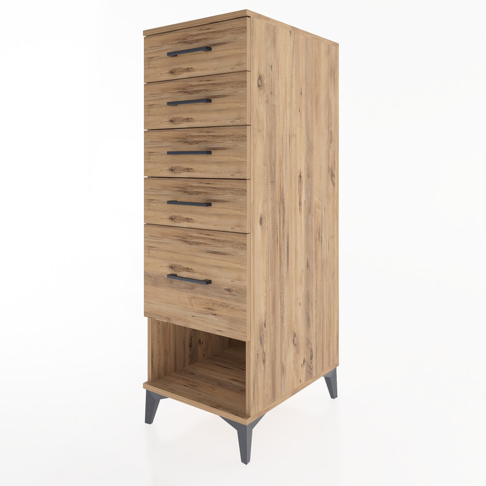 Woodntry Modular Cabinet Pine 44x59x122 cm with Drawers and Shelves CR88-3