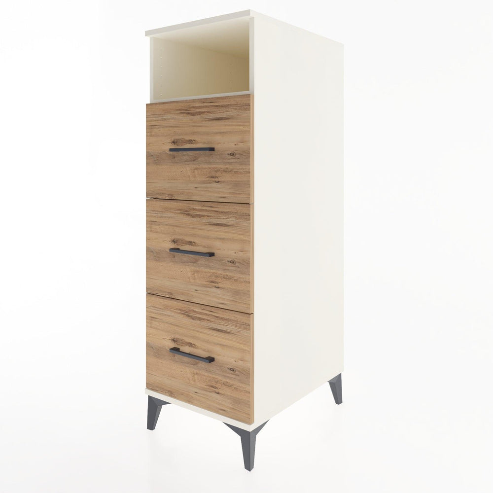 Woodntry Modüler Dolap Aytaşı 44x30x122 cm Çekmeceli ve Raflı CR39-1