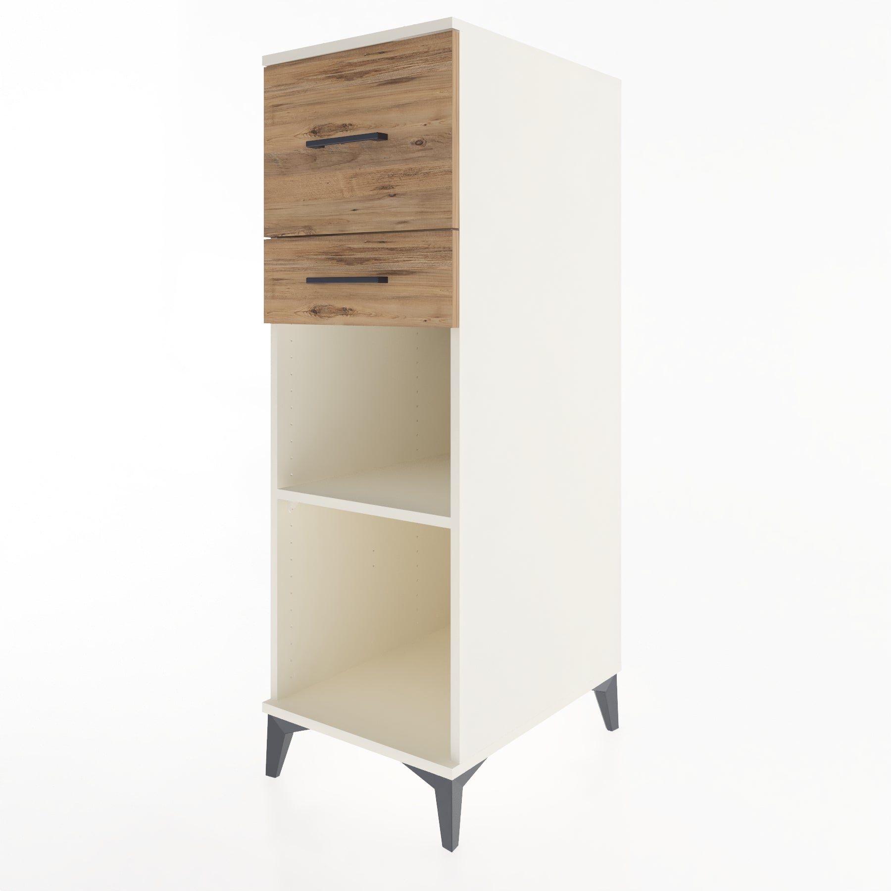 Woodntry Modüler Dolap Aytaşı 44x59x122 cm Çekmeceli ve Raflı CR89-1