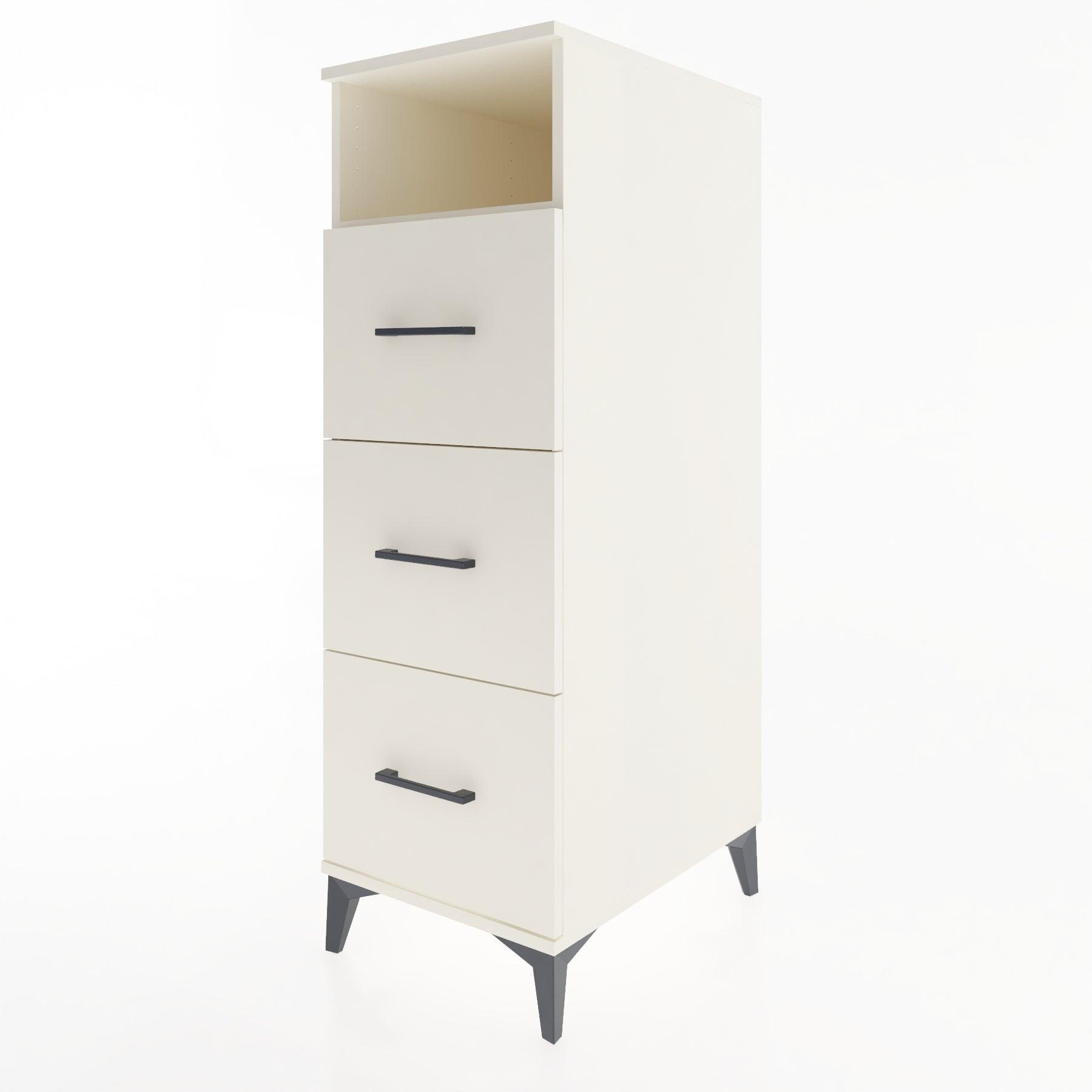 Woodntry Modular Cabinet Moonstone 44x30x122 cm with Drawers and Shelves CR39-1