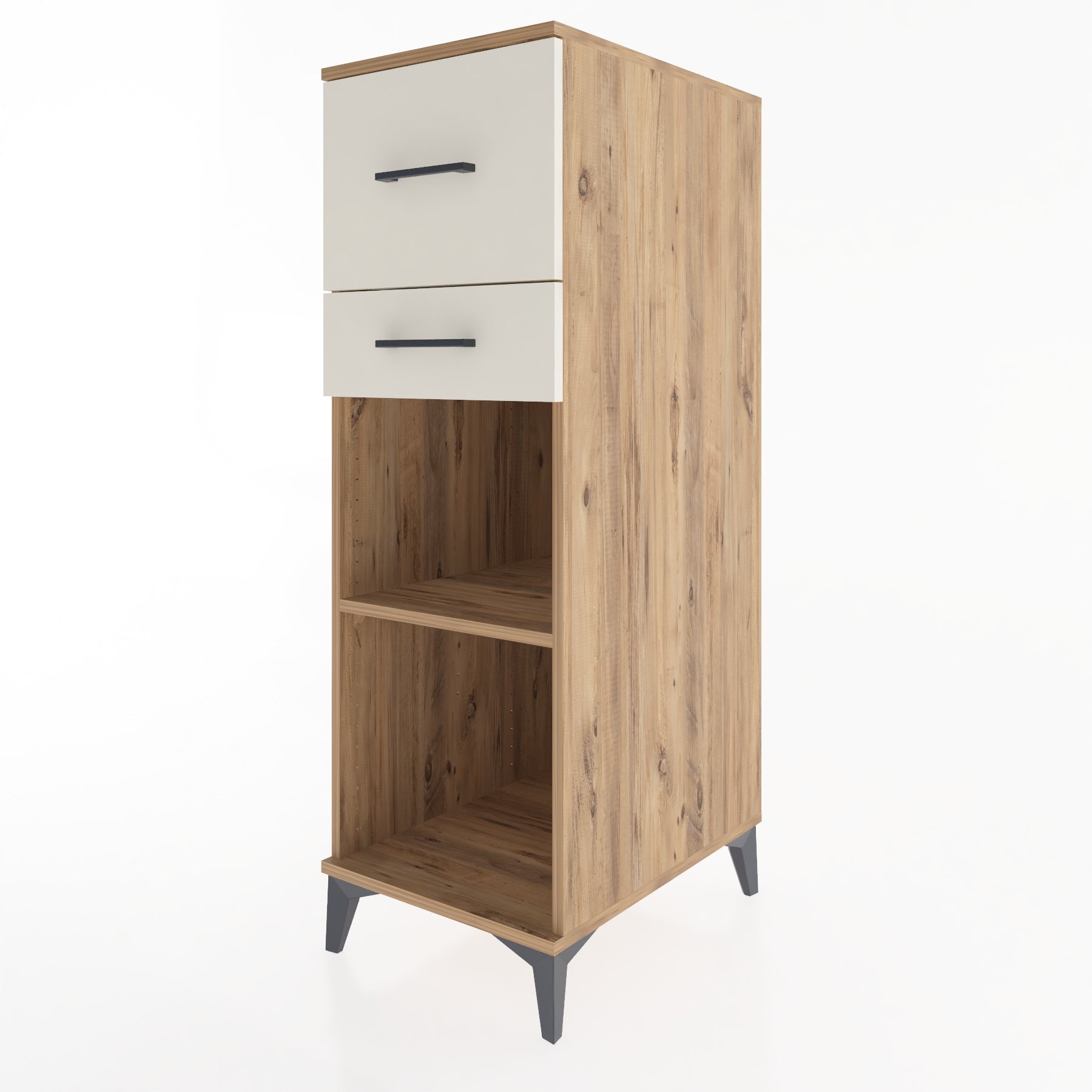 Woodntry Modüler Dolap Çam 44x59x122 cm Çekmeceli ve Raflı CR89-3