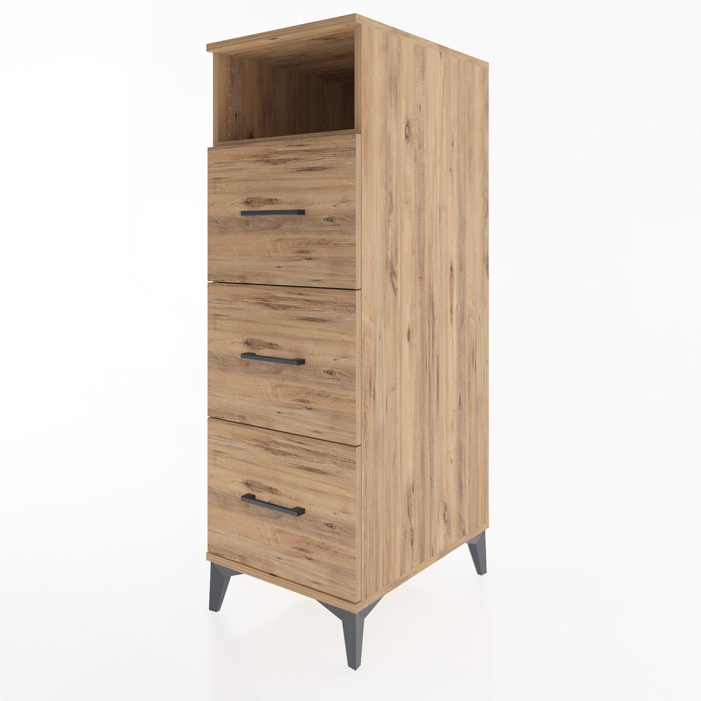 Woodntry Modular Cabinet Pine 44x30x122 cm with Drawers and Shelves CR39-3