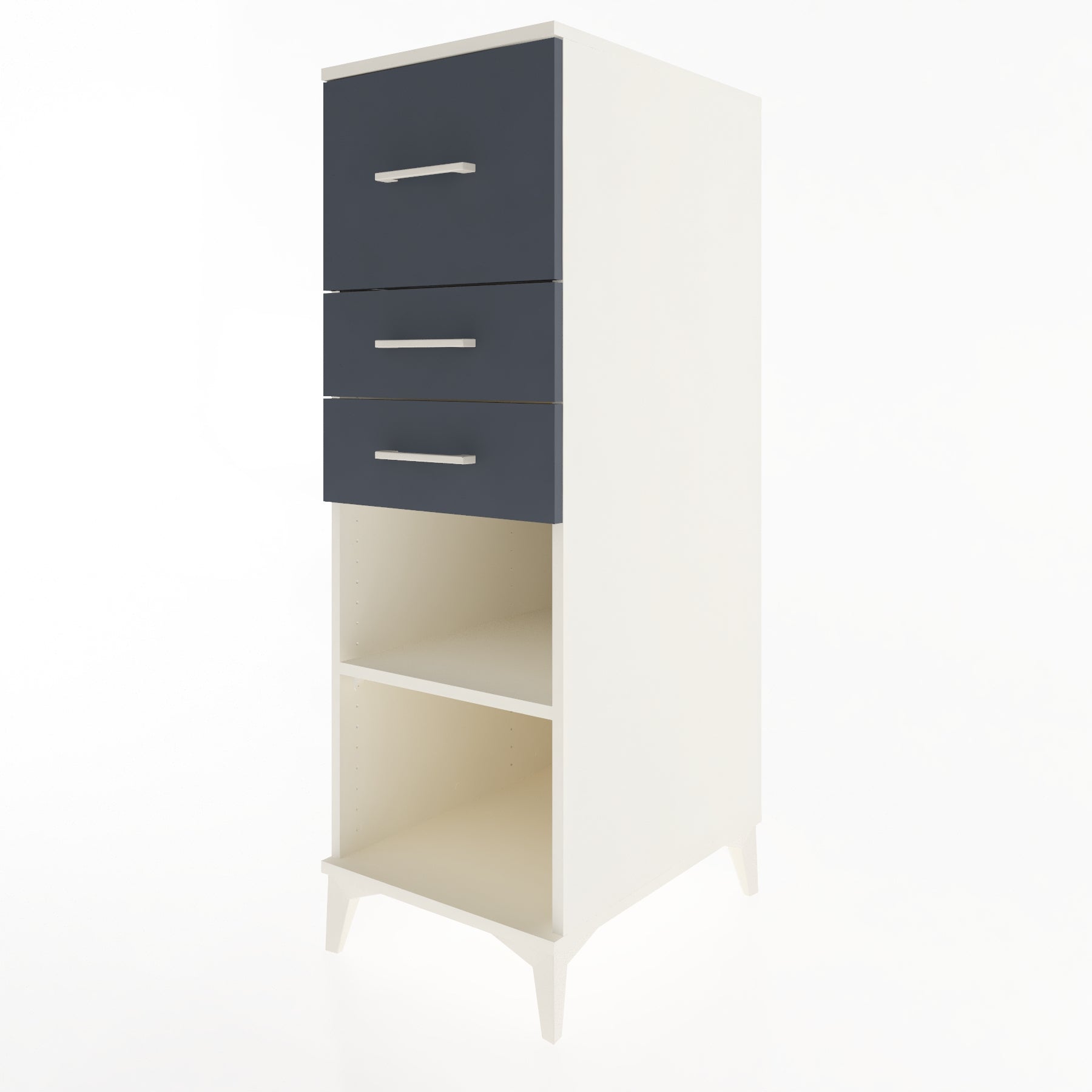 Woodntry Modüler Dolap Aytaşı 44x59x122 cm Çekmeceli ve Raflı CR90-1