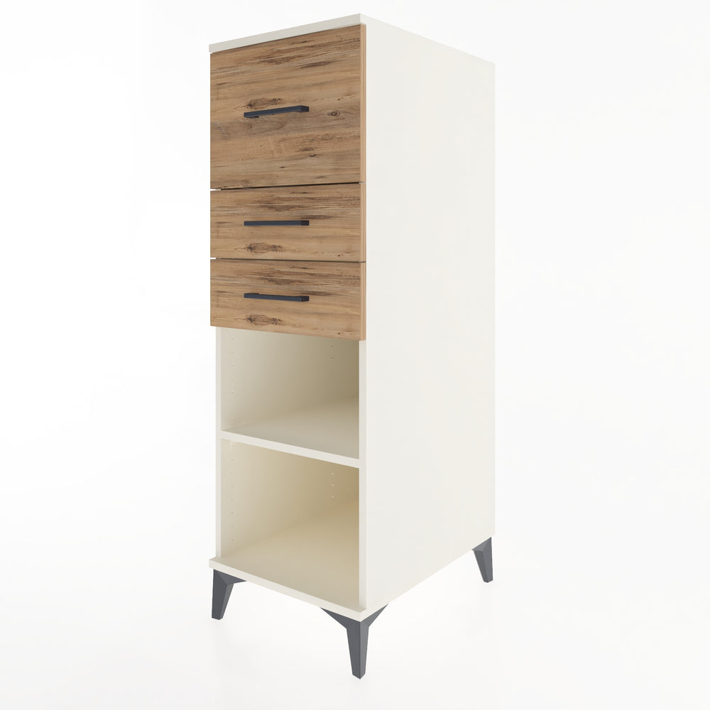 Woodntry Modüler Dolap Aytaşı 44x59x122 cm Çekmeceli ve Raflı CR90-1