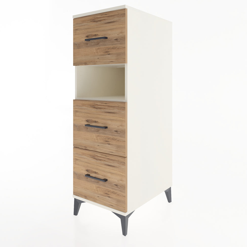 Woodntry Modular Cabinet Moonstone 44x59x122 cm with Drawers and Shelves CR40-1