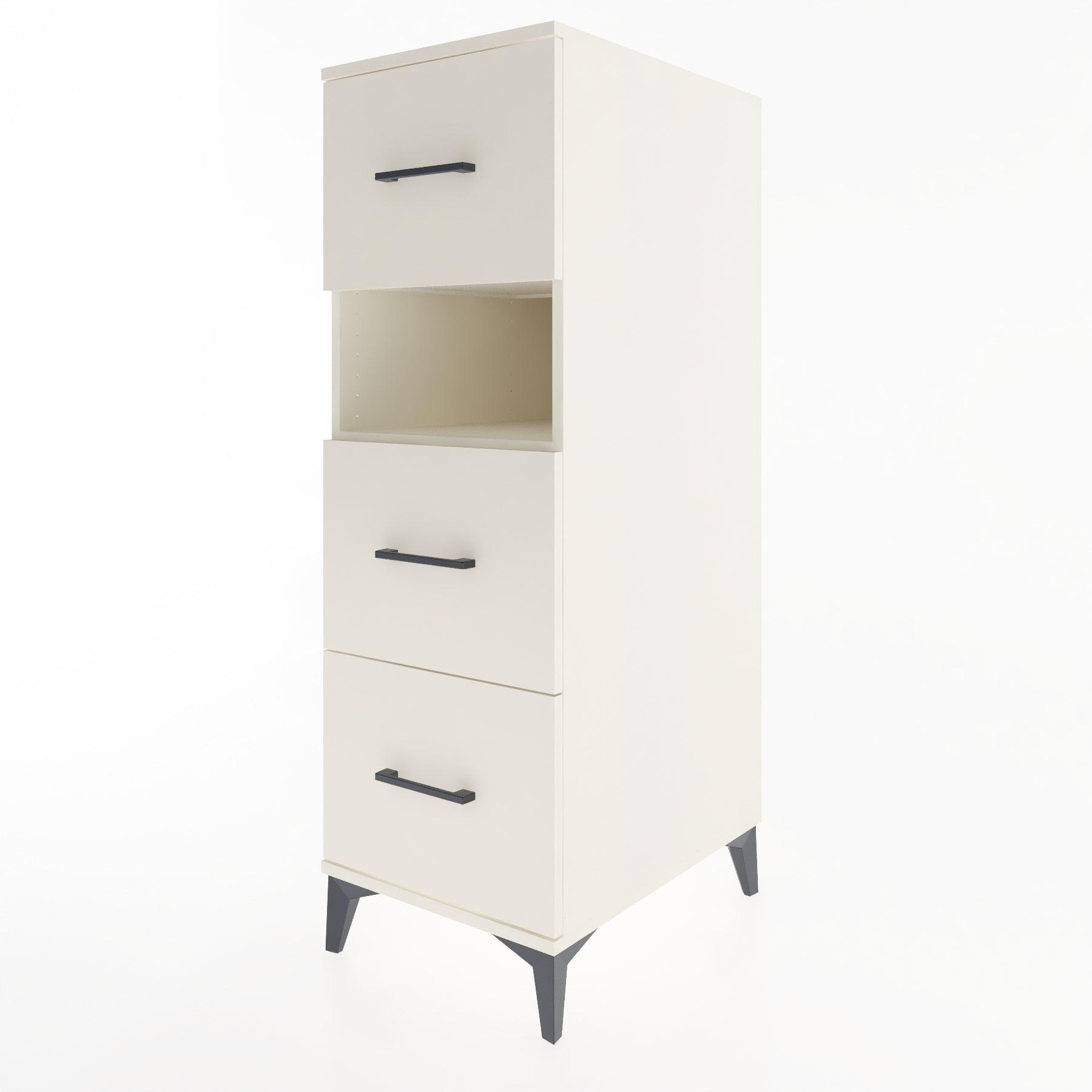 Woodntry Modular Cabinet Moonstone 44x30x122 cm with Drawers and Shelves CR40-1