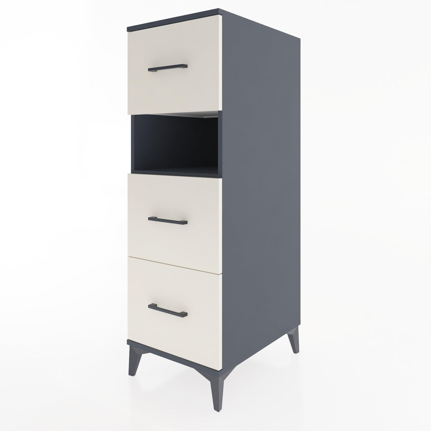 Woodntry Modular Cabinet Anthracite 44x30x122 cm with Drawers and Shelves CR40-2