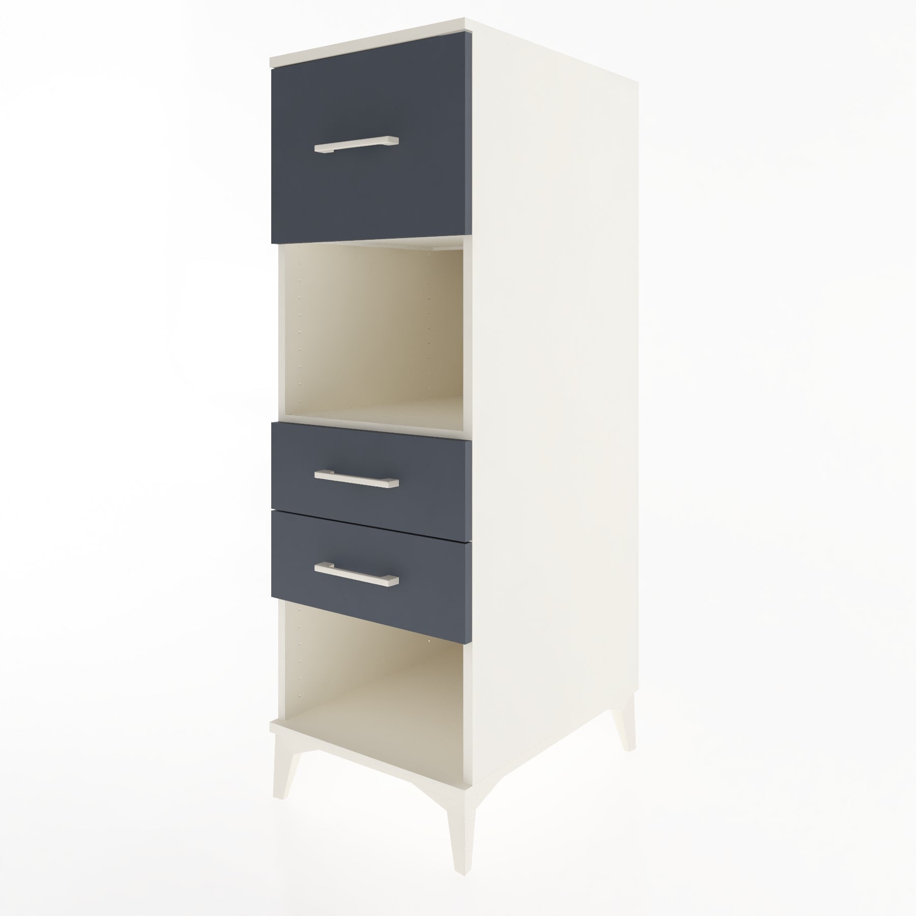 Woodntry Modüler Dolap Aytaşı 44x59x122 cm Çekmeceli ve Raflı CR91-1