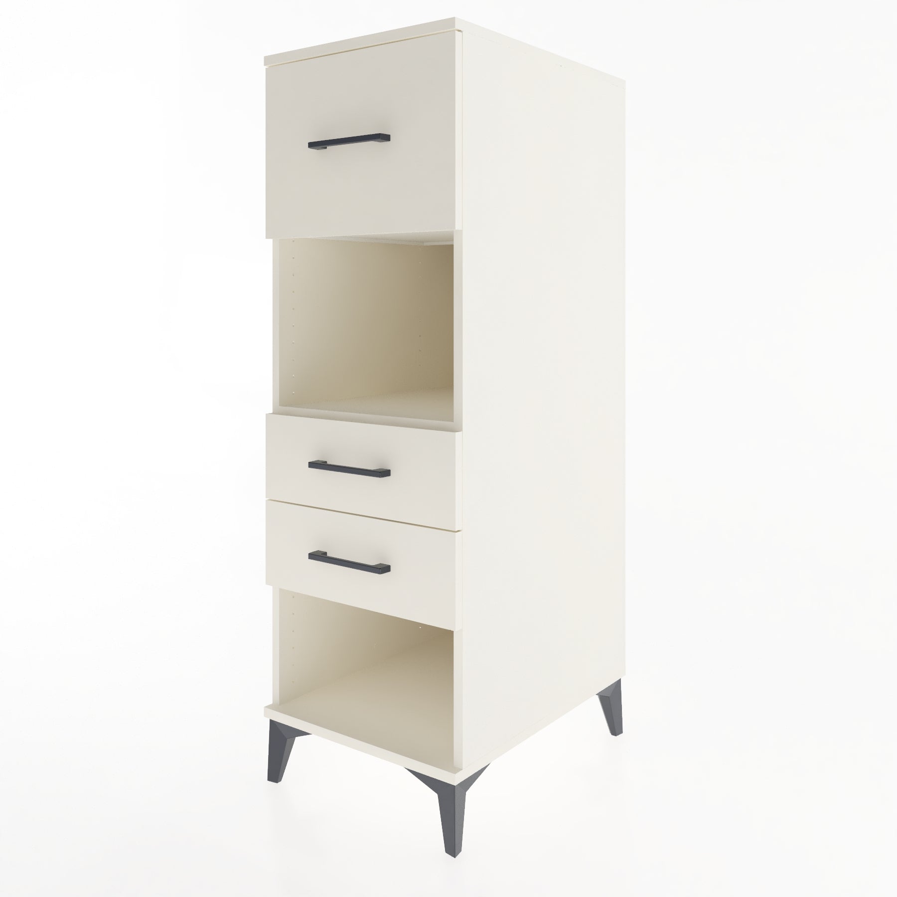 Woodntry Modüler Dolap Aytaşı 44x59x122 cm Çekmeceli ve Raflı CR91-1