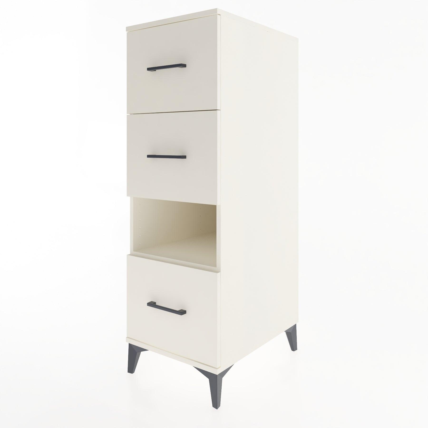 Woodntry Modular Cabinet Moonstone 44x30x122 cm with Drawers and Shelves CR41-1
