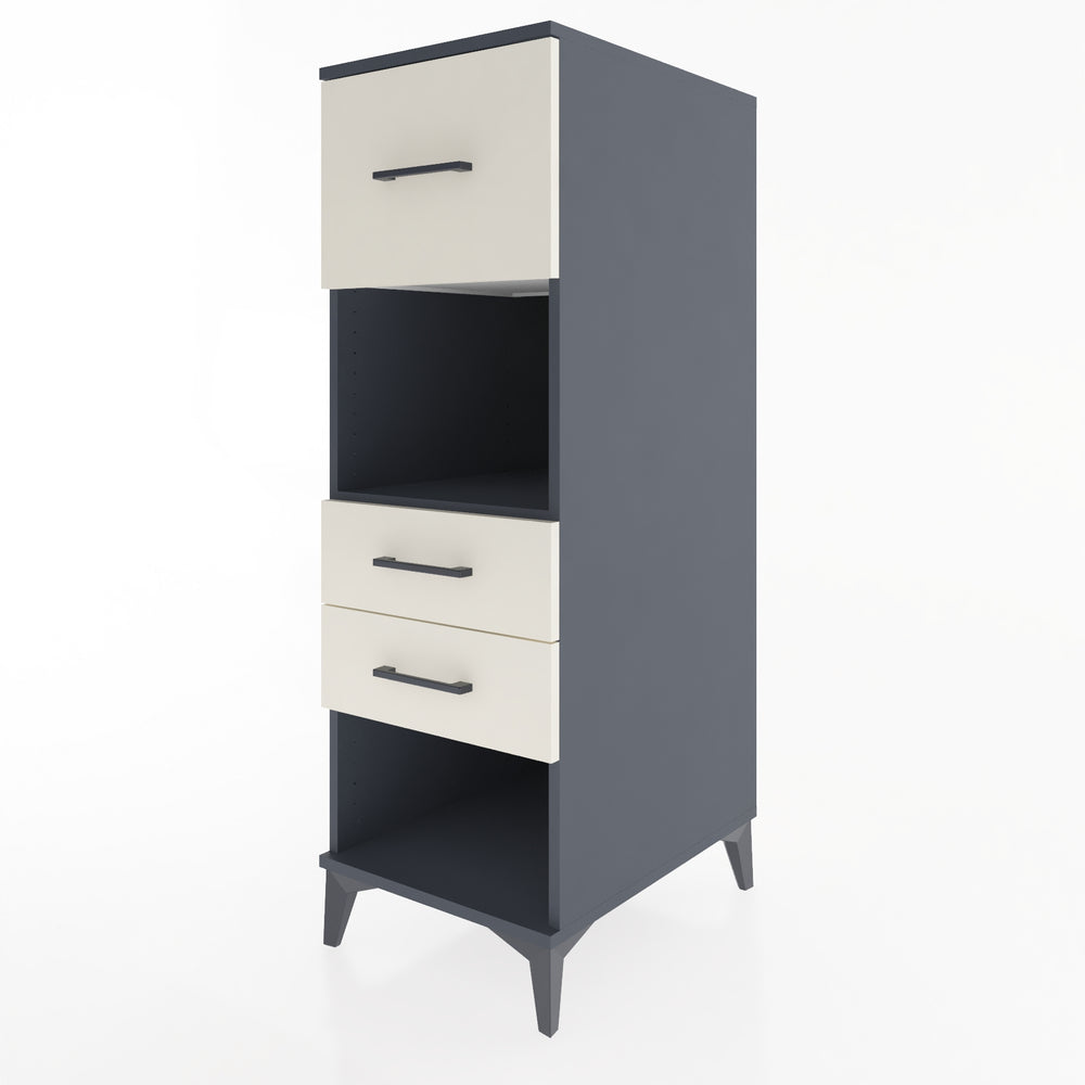 Woodntry Modular Cabinet Anthracite 44x59x122 cm with Drawers and Shelves CR91-2