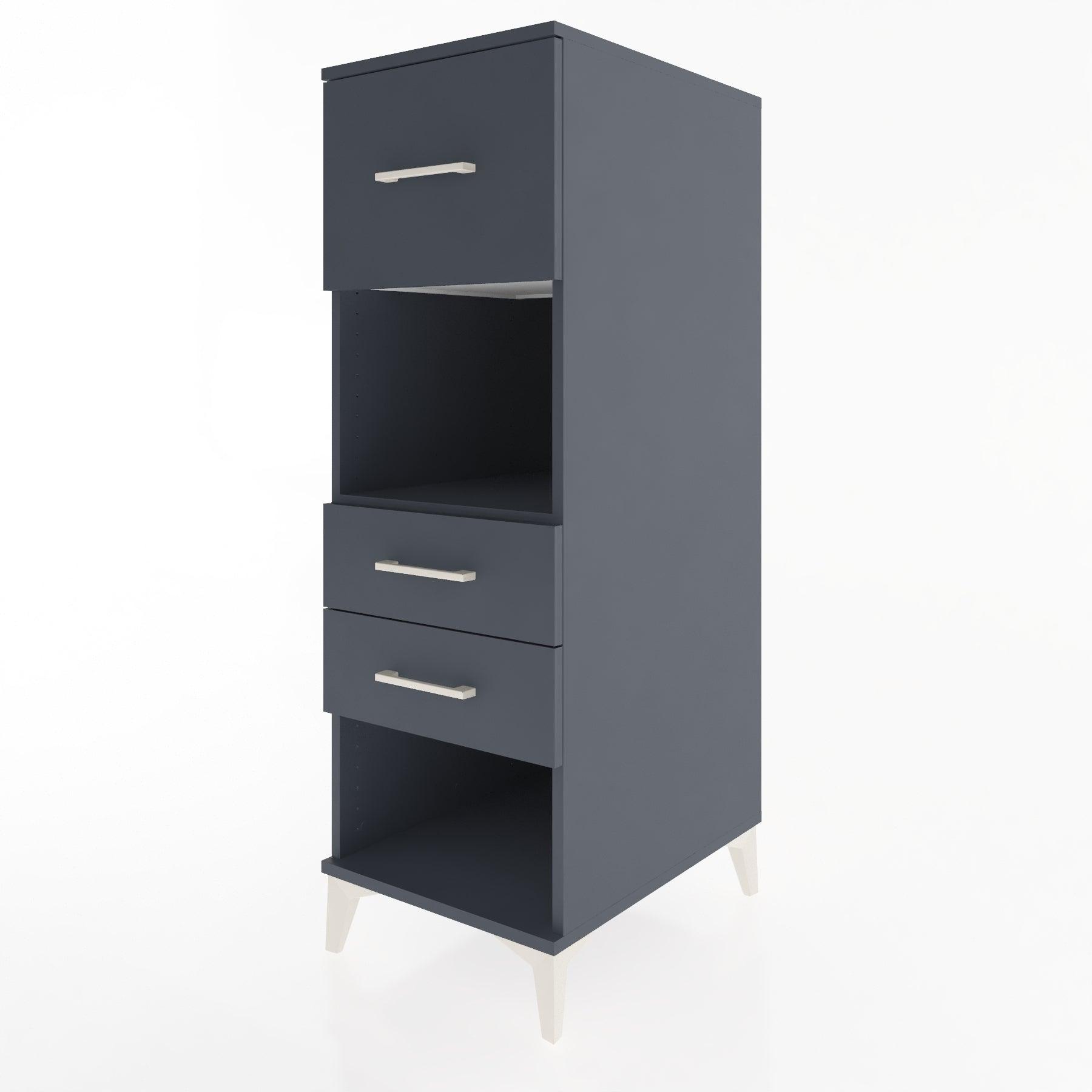 Woodntry Modular Cabinet Anthracite 44x30x122 cm with Drawers and Shelves CR91-2