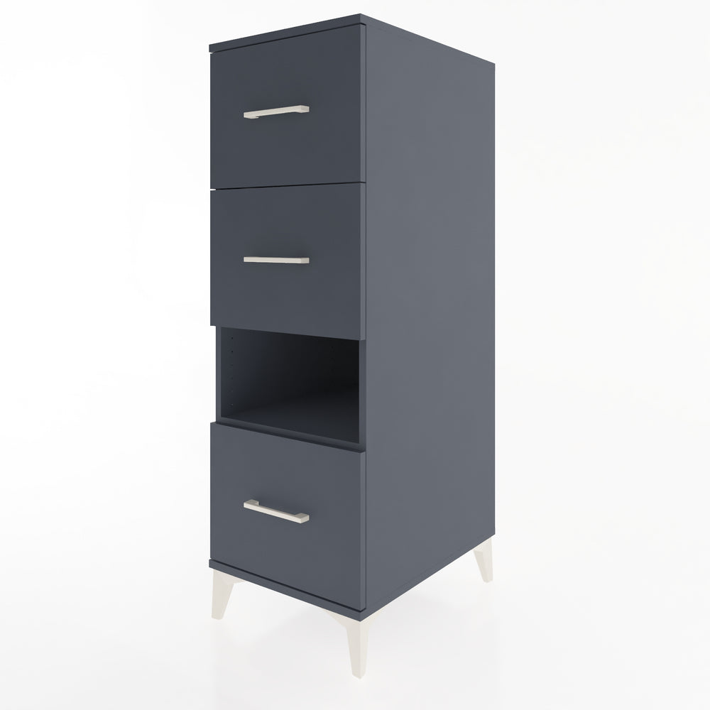 Woodntry Modular Cabinet Anthracite 44x59x122 cm with Drawers and Shelves CR41-2